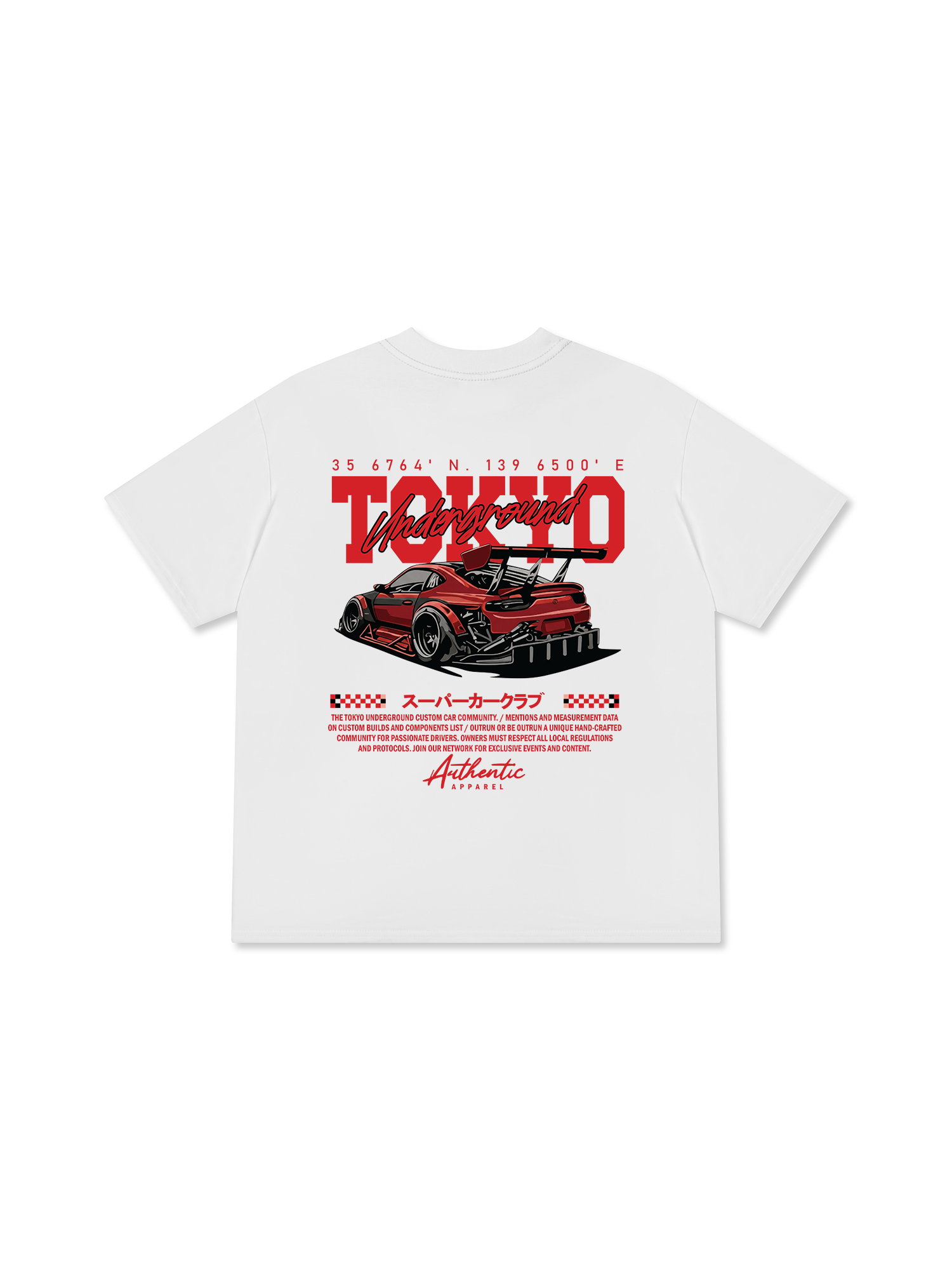 Áo Thun Relaxed Fit JDM Car Tokyo Underground