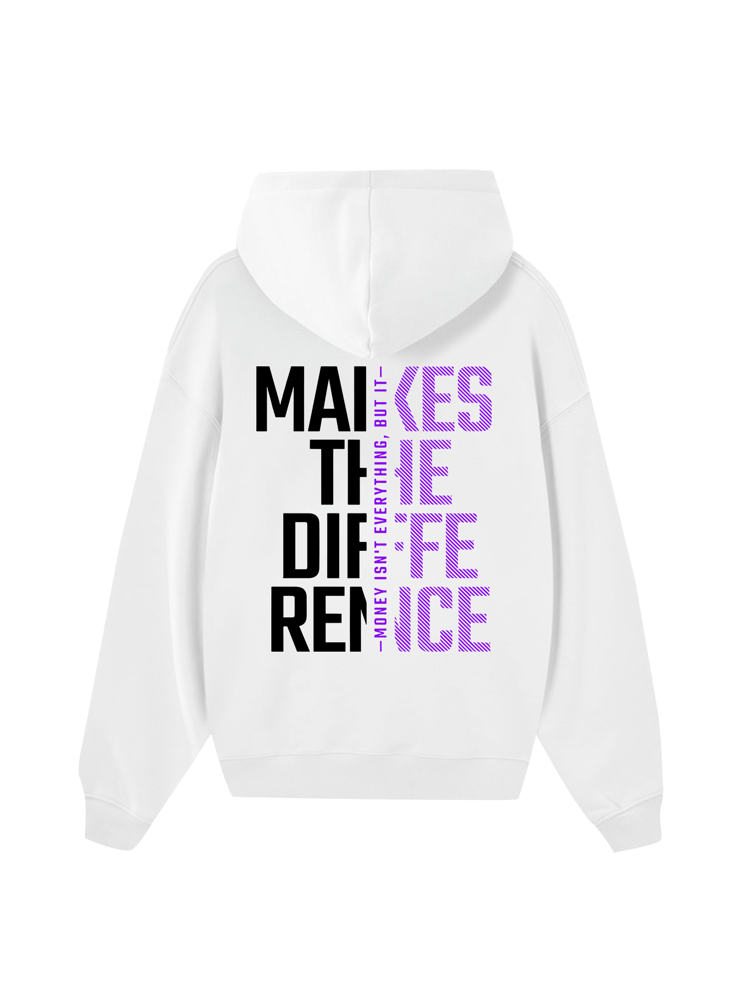 Money Motivational Modern Typographic Hoodie