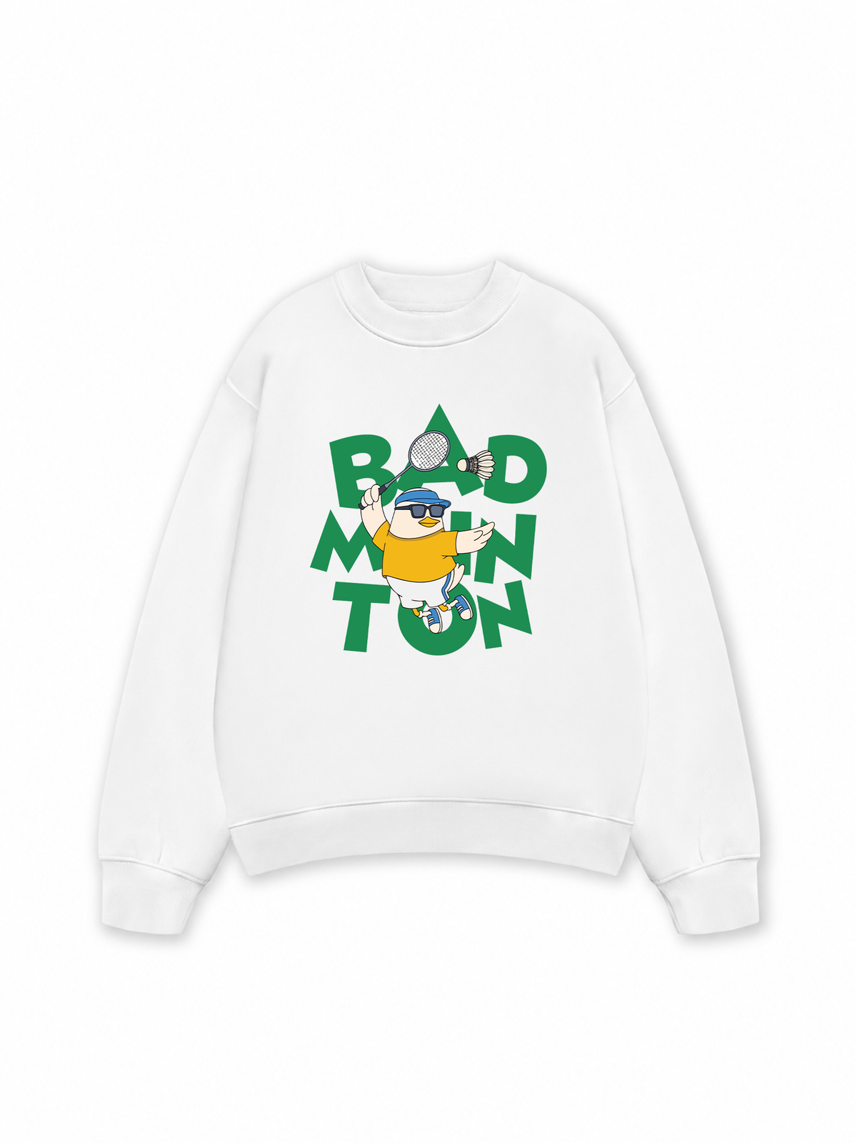 Áo Sweater Nỉ Hai Da Badminton Duck