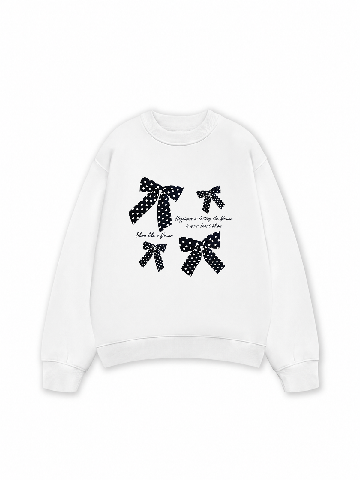 Áo Sweater Nỉ Hai Da Dotty Mood Lovely Bloom Ribbon