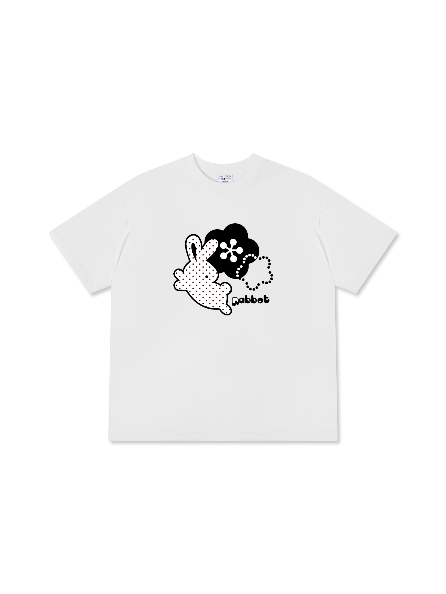 Áo Thun Relaxed Fit Dotty Mood Cute Bunny