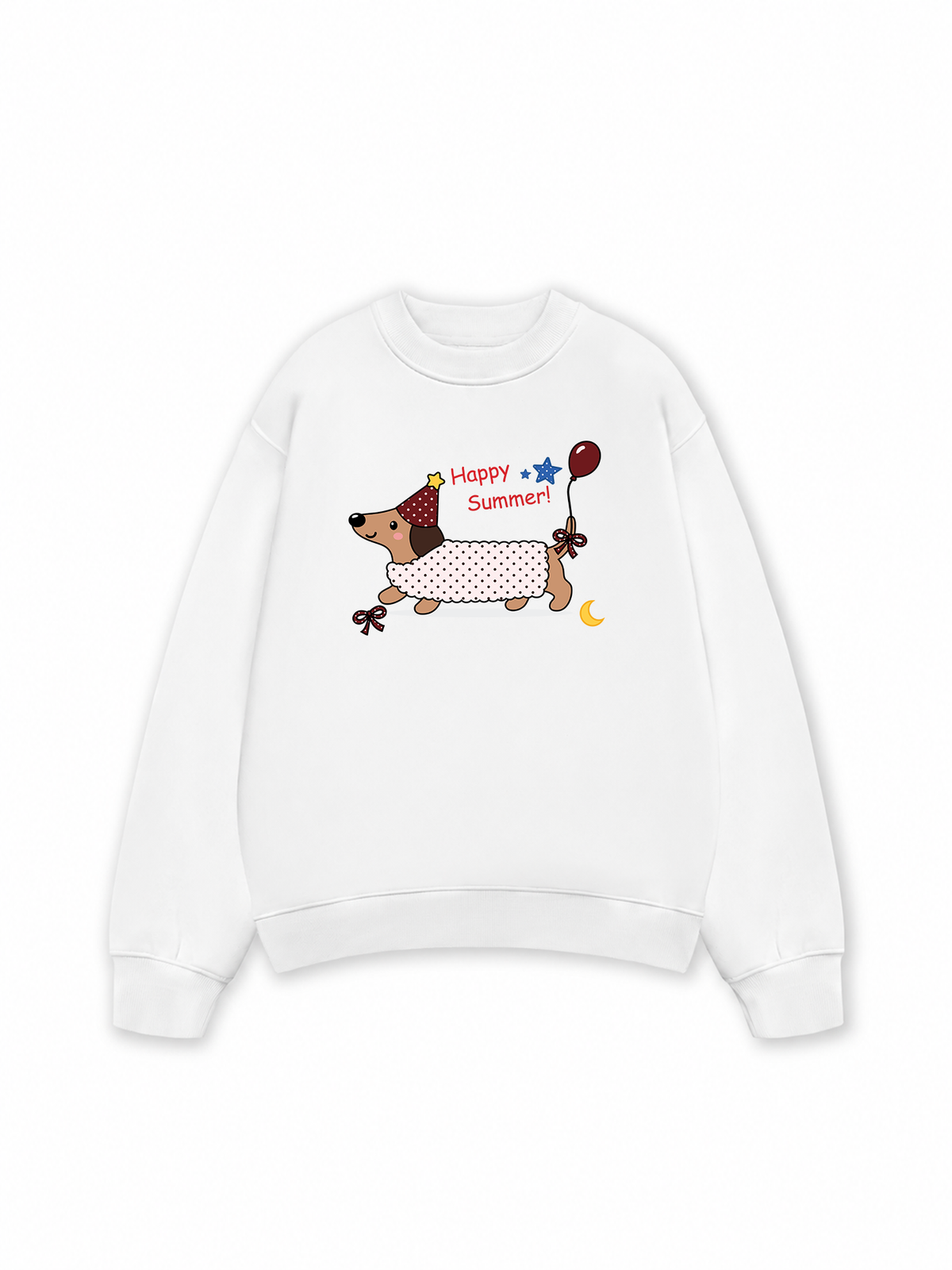 Áo Sweater Nỉ Hai Da Dotty Mood Happy Summer Dog