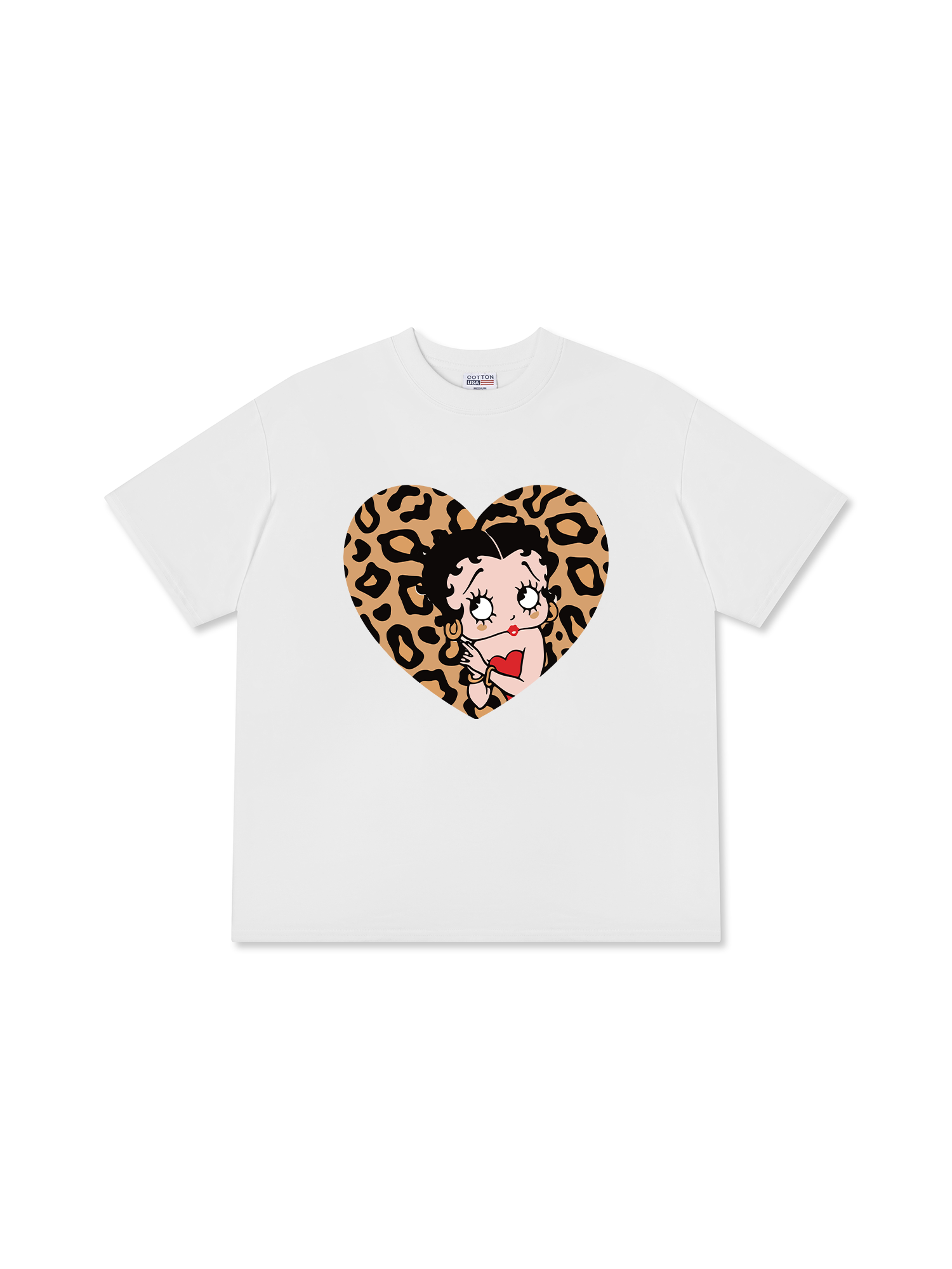 Áo Thun Relaxed Fit Urban Leopard Betty Cheetah Heart