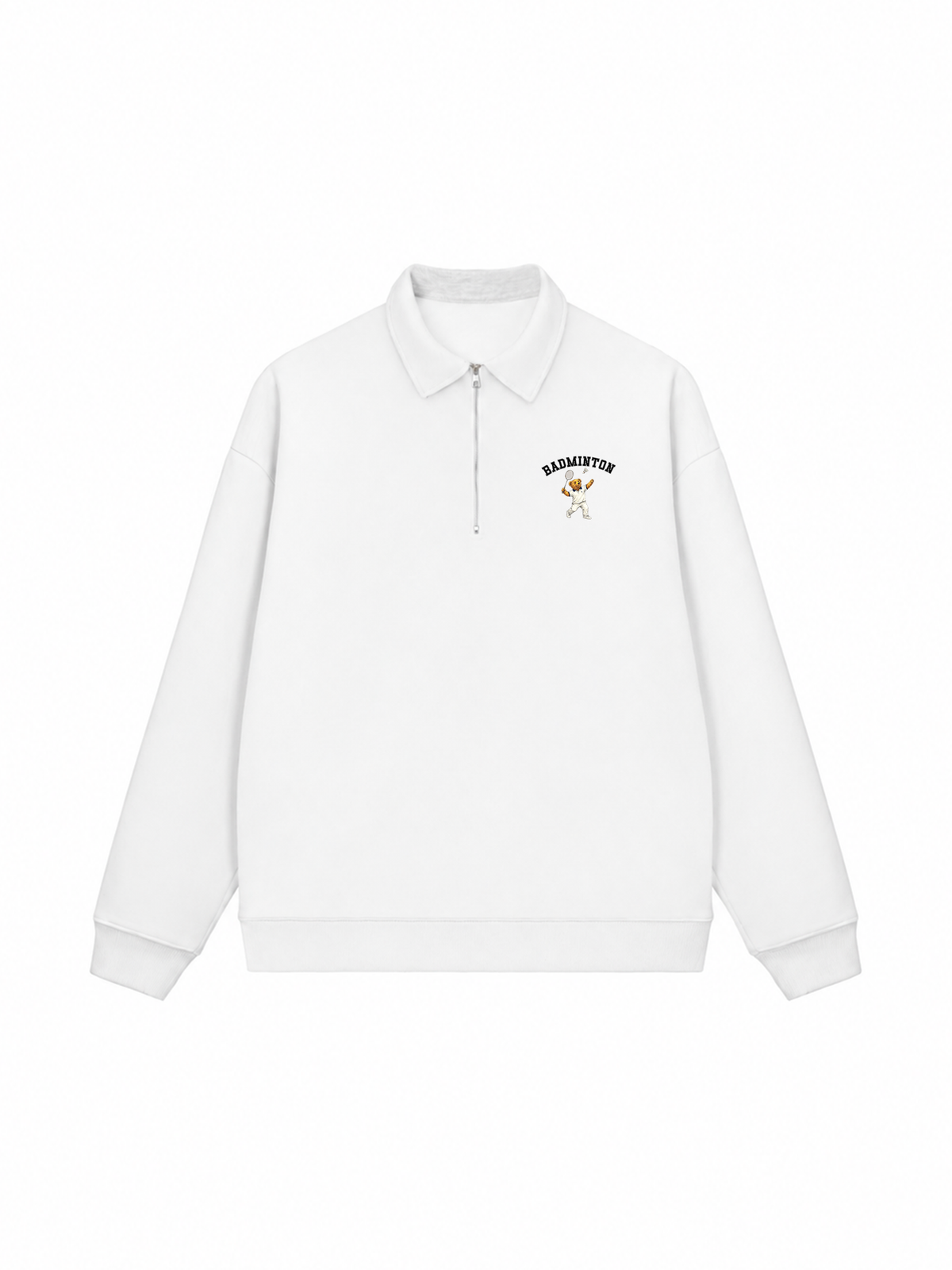 Áo Sweater Polo Nỉ Hai Da Badminton Teddy