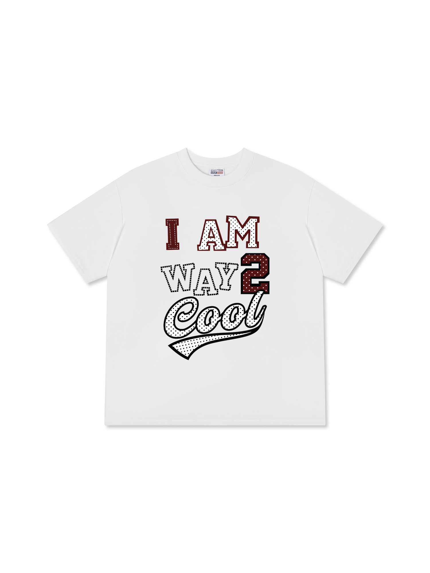 Áo Thun Relaxed Fit Dotty Mood I Am Way 2 Cool