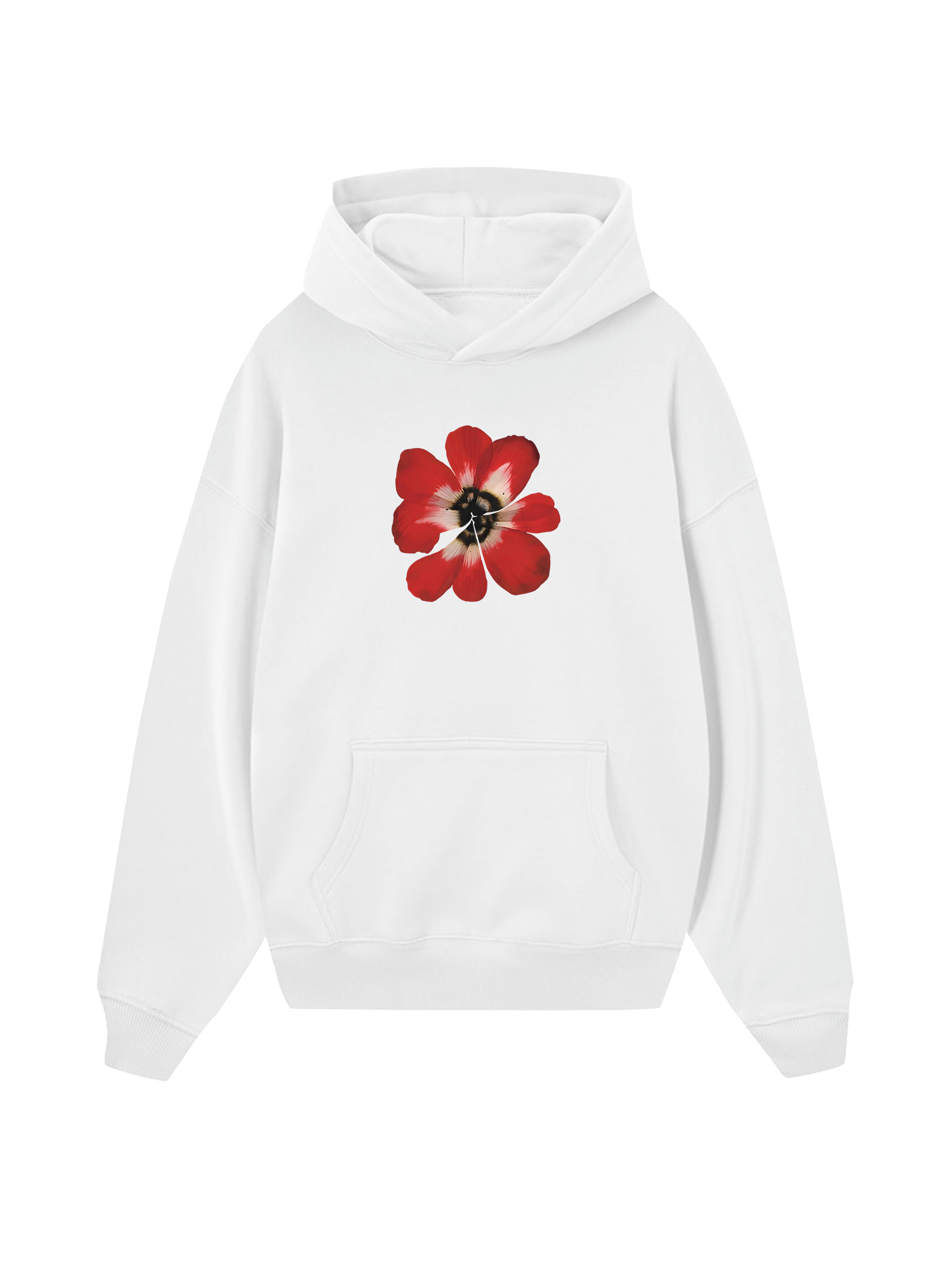 Floral Red Flower Hoodie