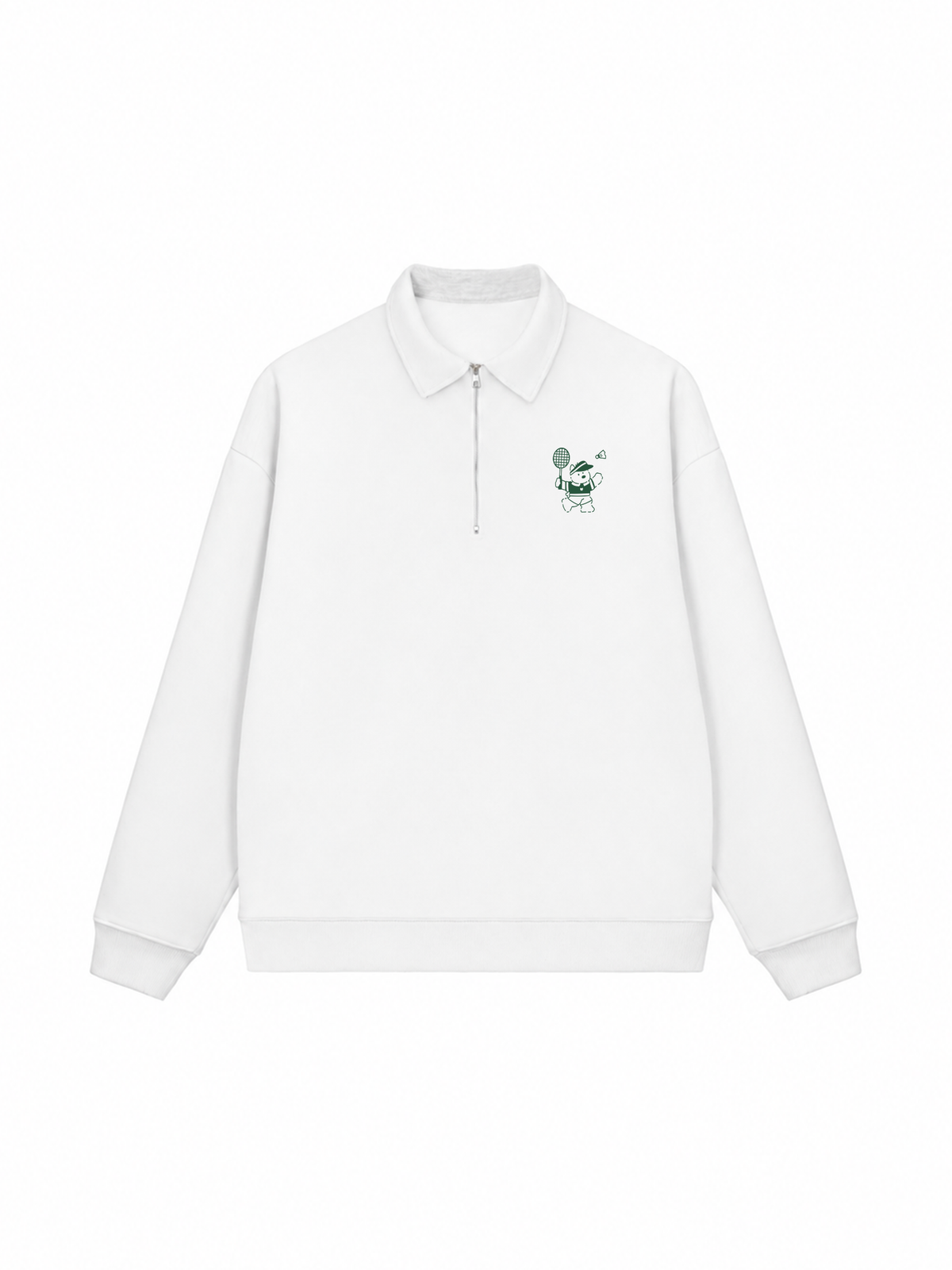 Áo Sweater Polo Nỉ Hai Da Badminton Green Club