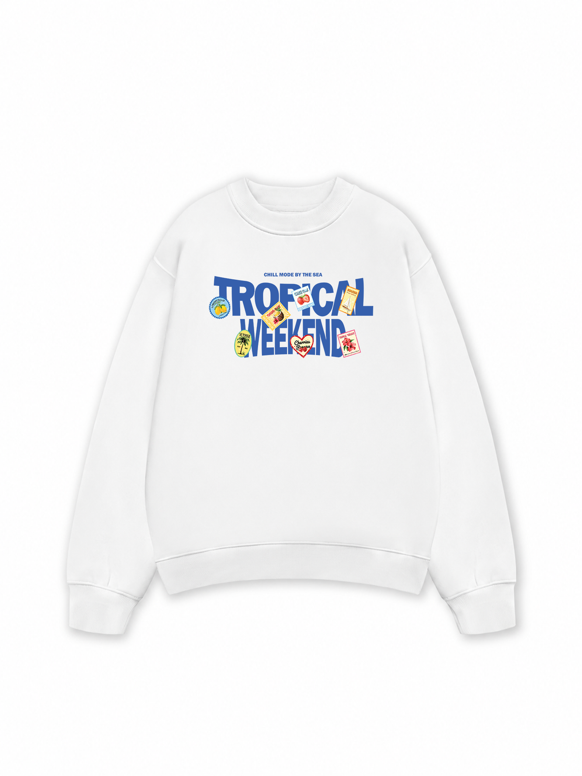 Áo Sweater Nỉ Hai Da Tropical Weekend Chill Mode By The Sea