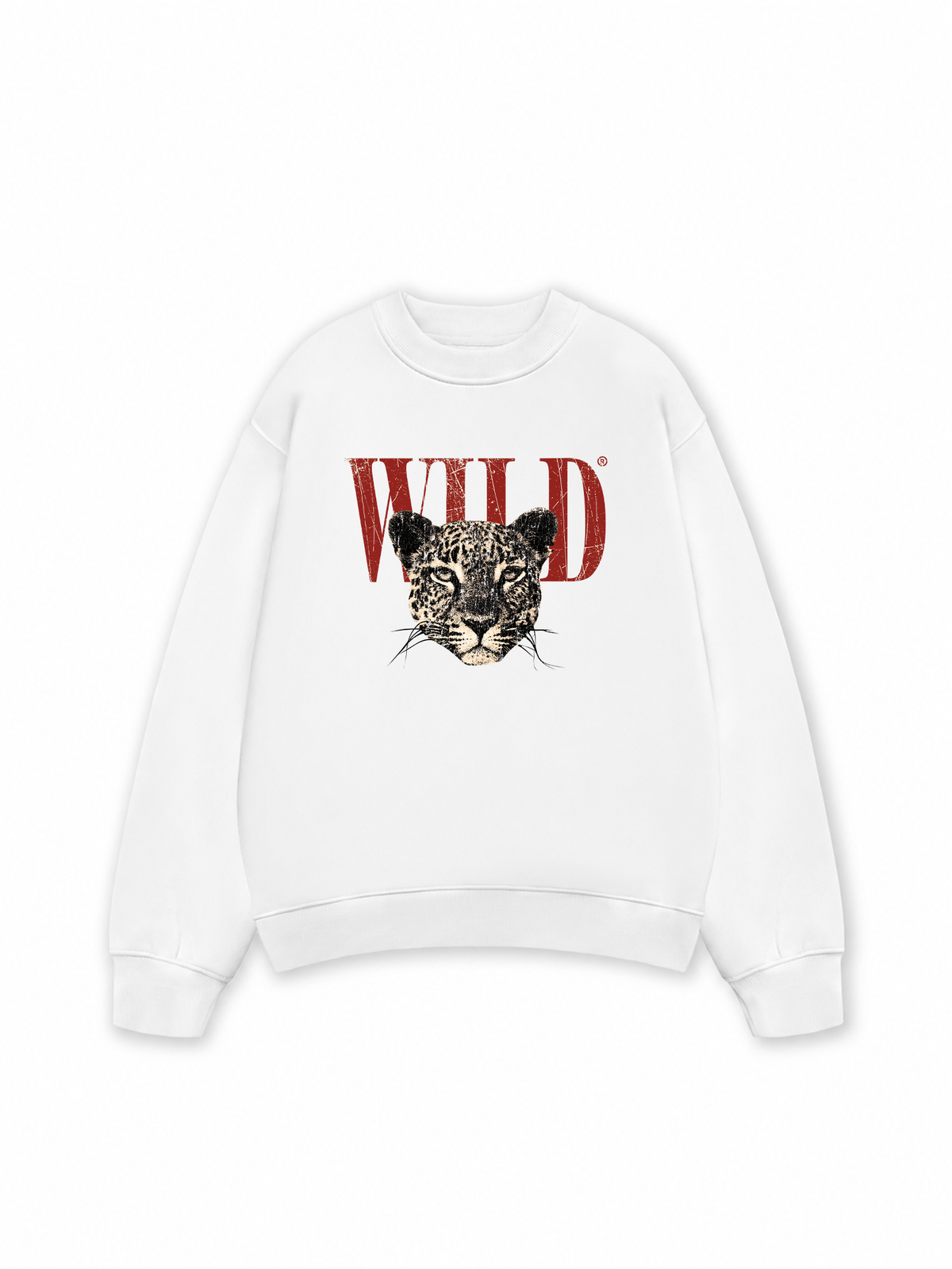 Áo Sweater Nỉ Hai Da Urban Leopard Crimson Wild
