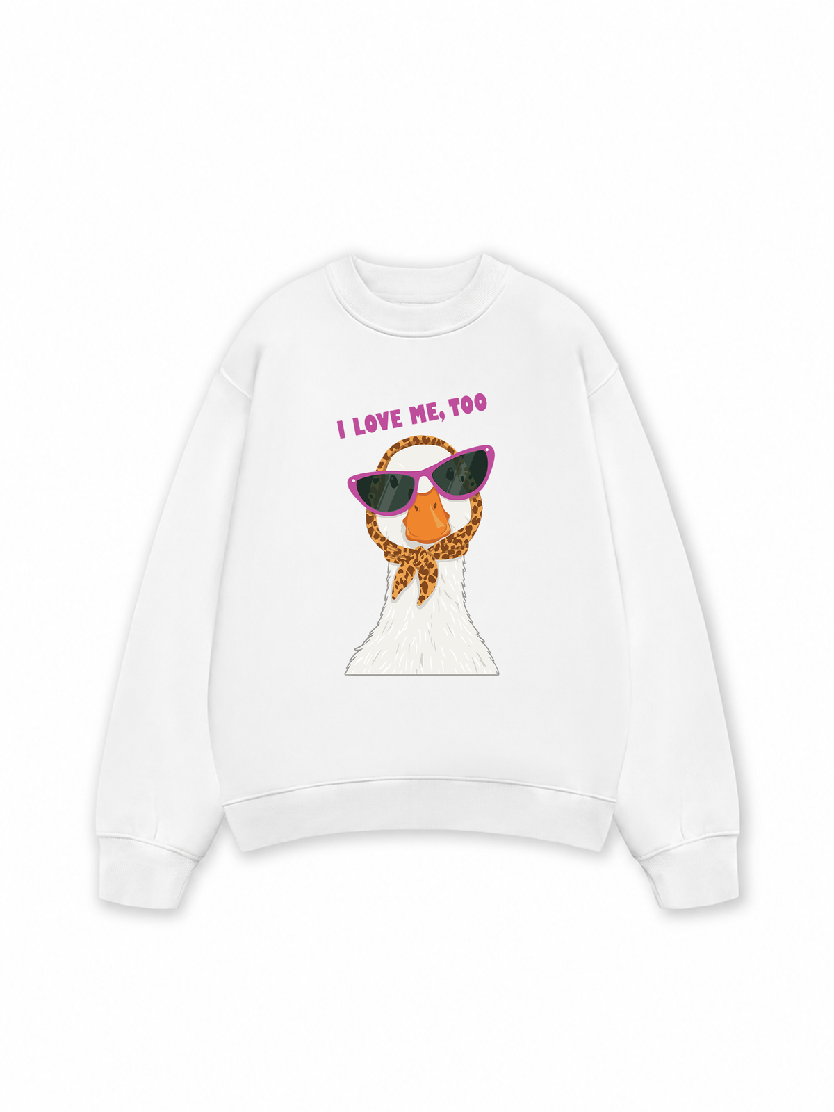 Áo Sweater Nỉ Hai Da Farm Lady Duck I Love Me Too