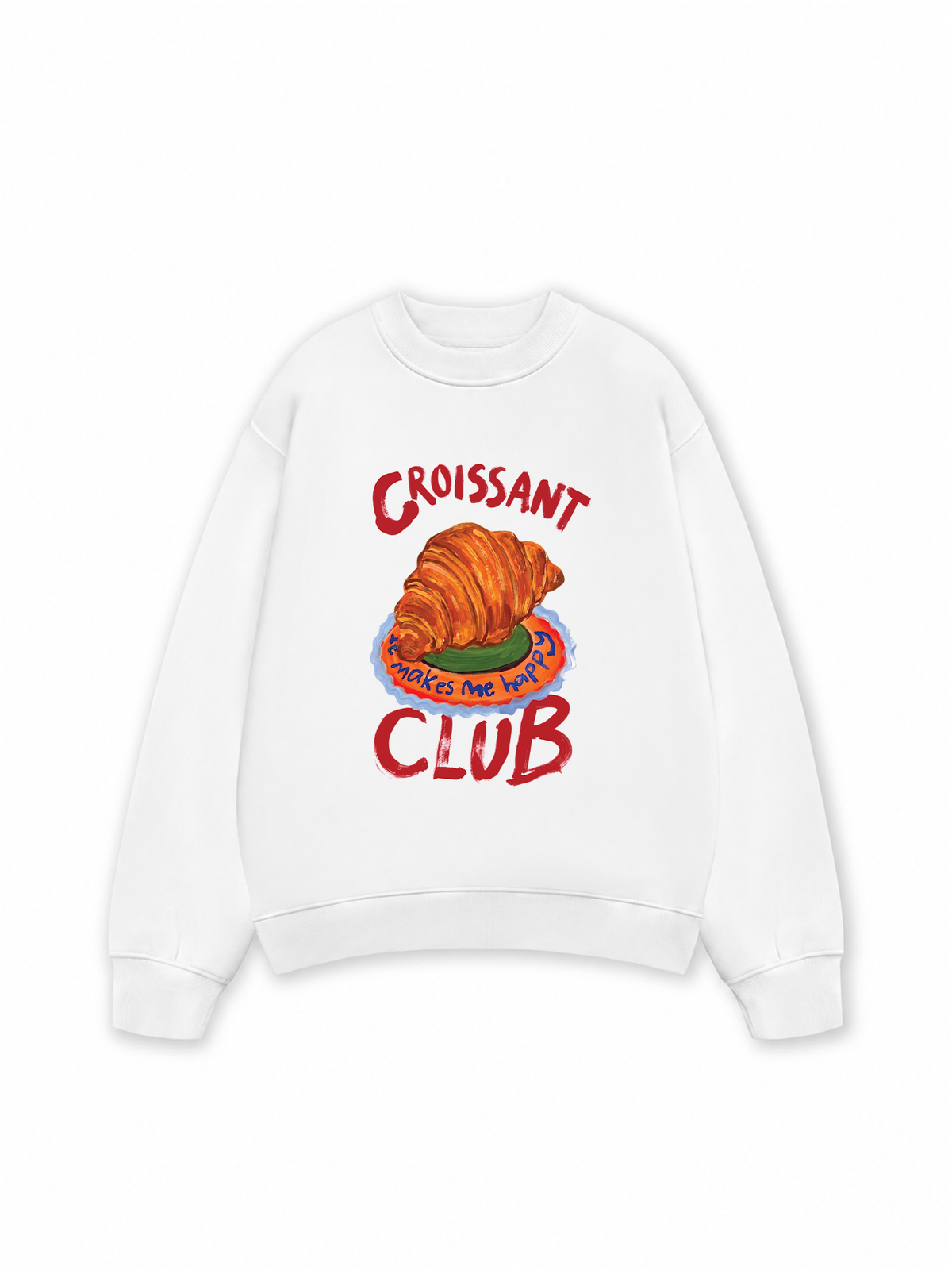Áo Sweater Nỉ Hai Da Yummy Mood Croissant Club