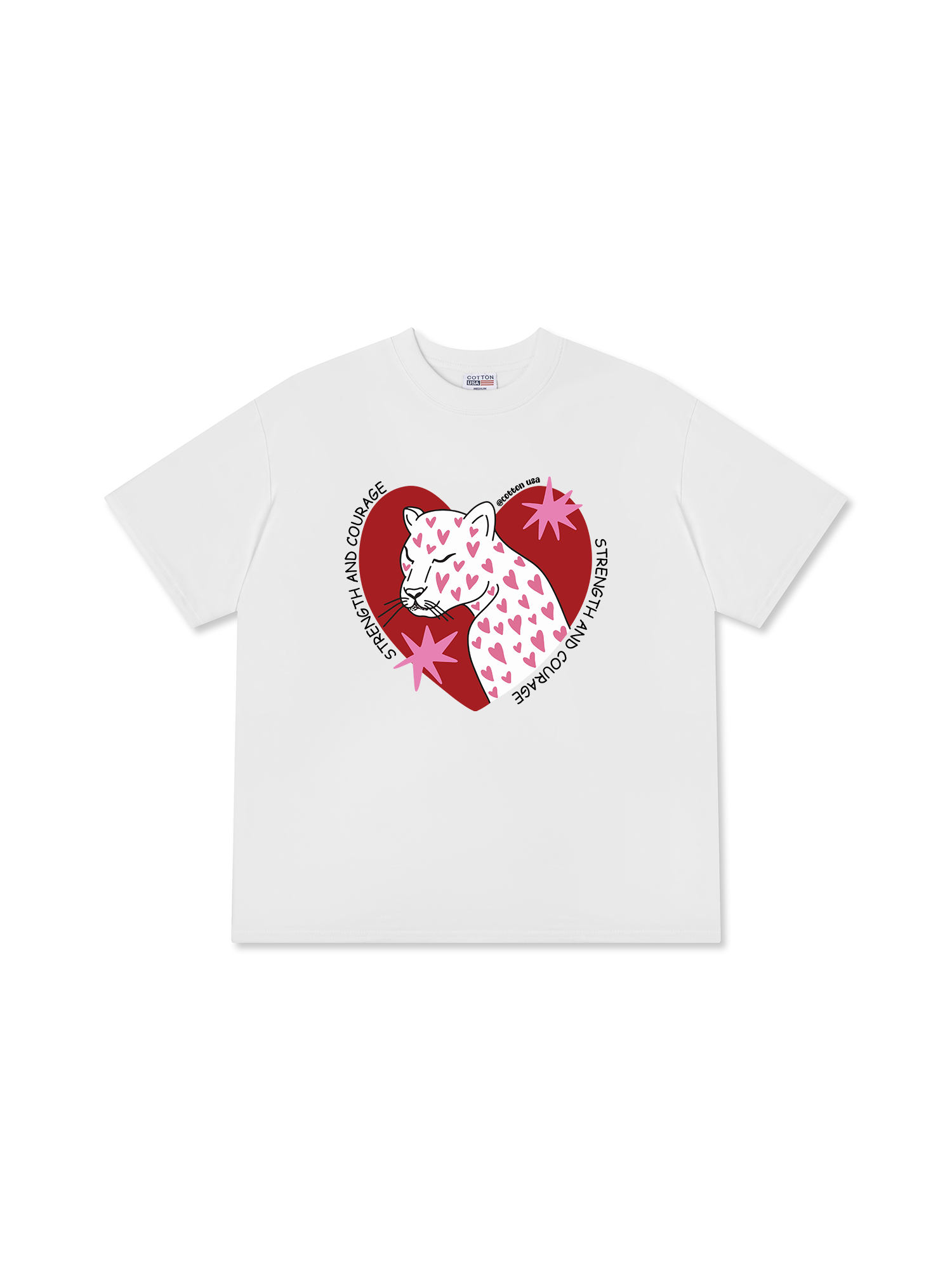 Áo Thun Relaxed Fit Urban Leopard Strength And Courage