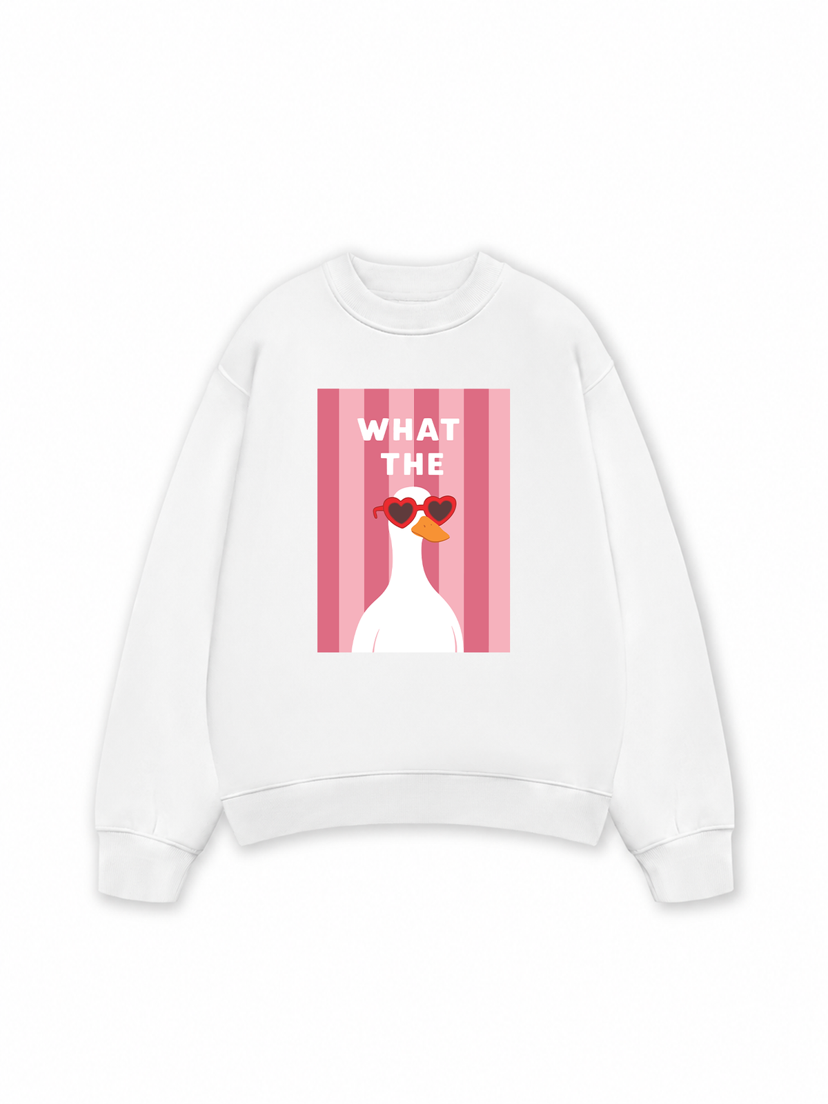 Áo Sweater Nỉ Hai Da Farm What The Duck Striped