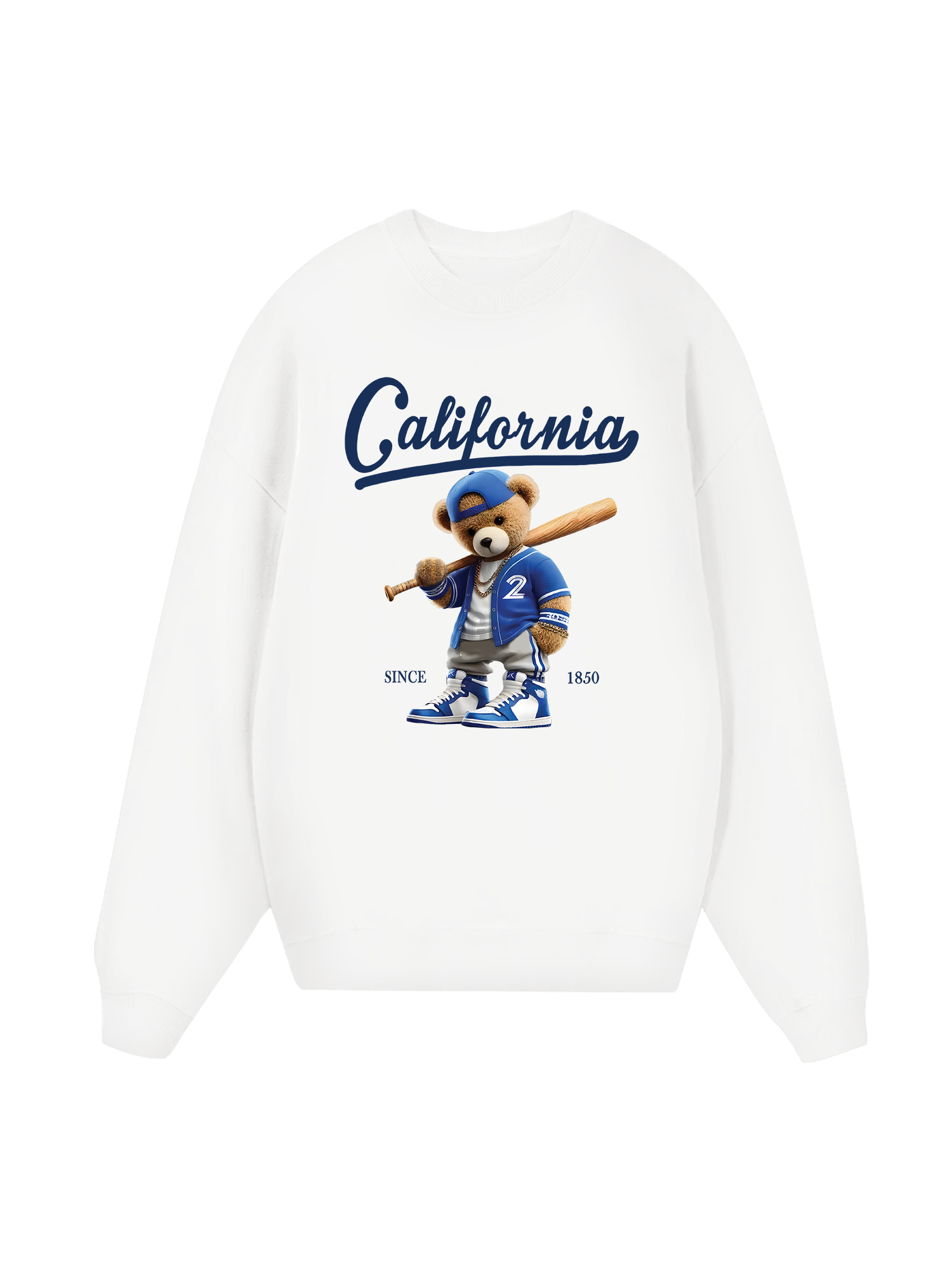 Baseball California Blue Teddy Sweater
