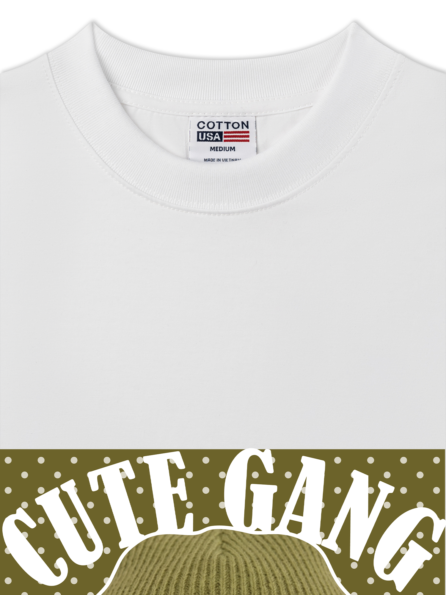 Áo Thun Relaxed Fit Cute Gang Green Dotty