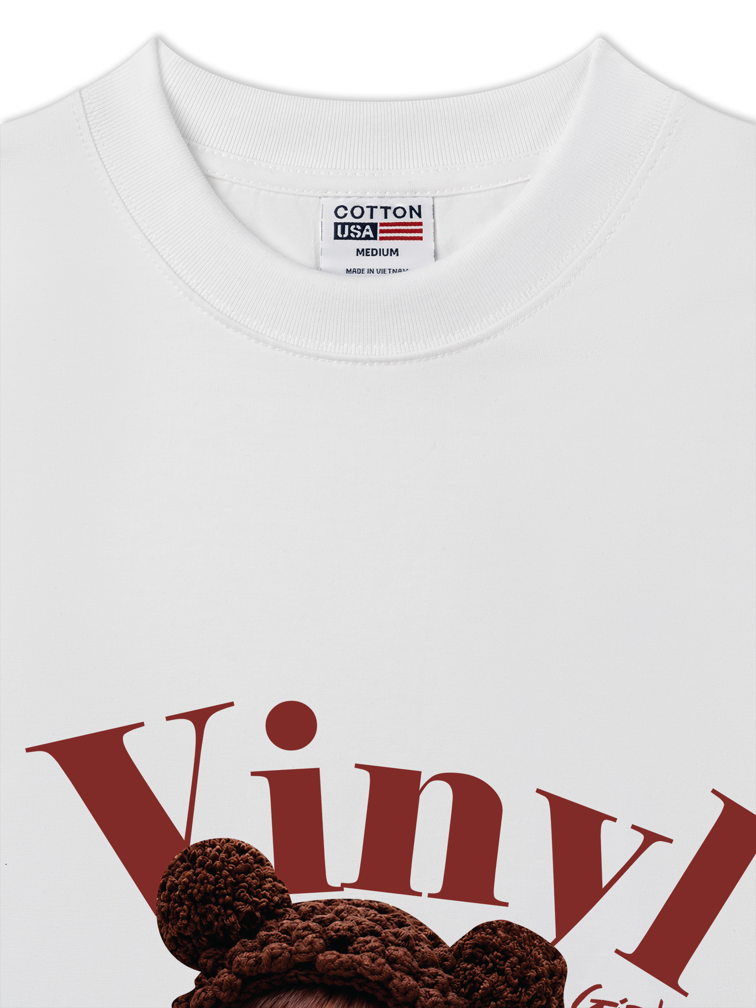 Áo Thun Relaxed Fit Cute Gang Vinyl Girl
