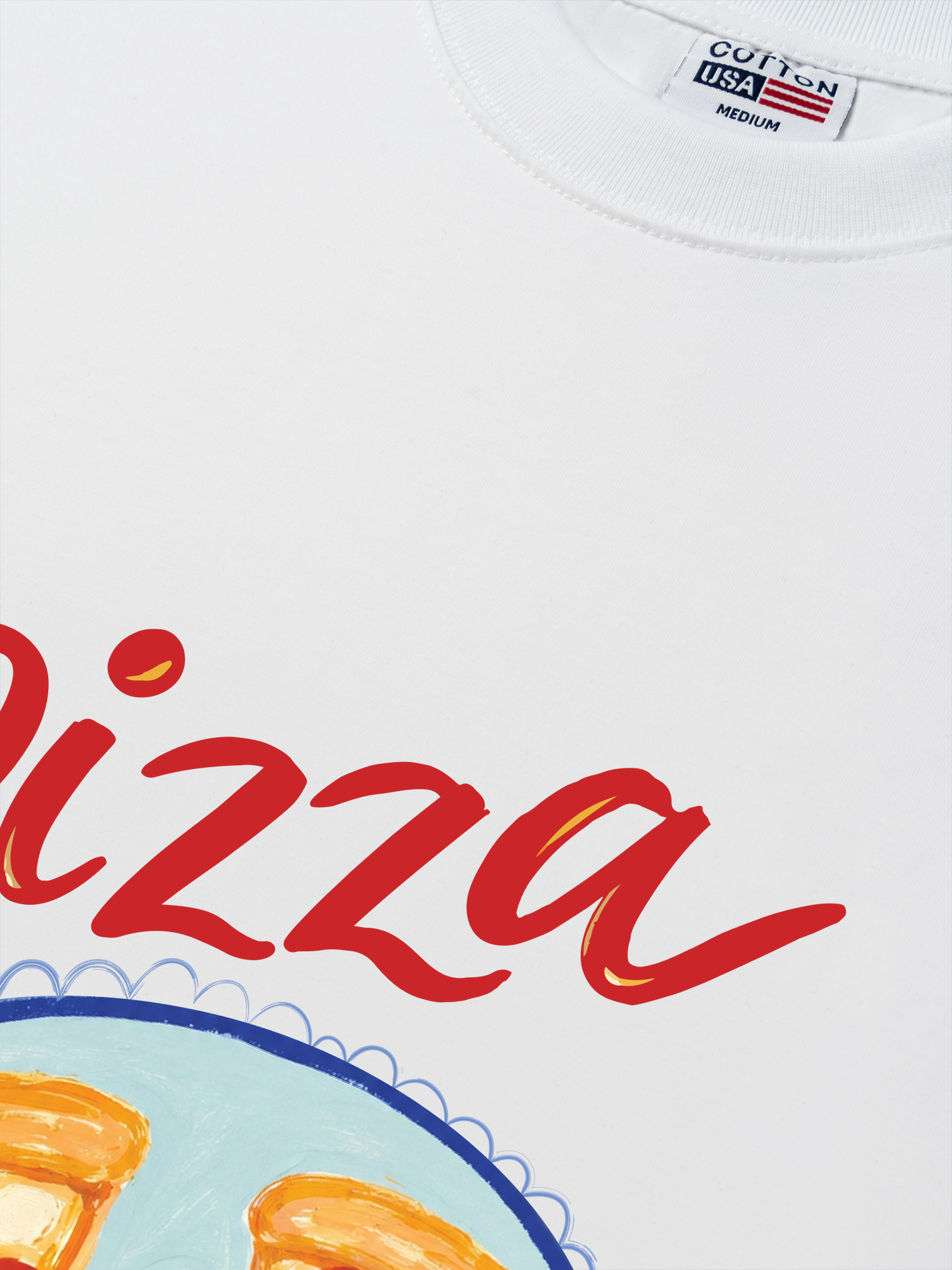 Áo Thun Relaxed Fit Yummy Mood Pizza Girl Club