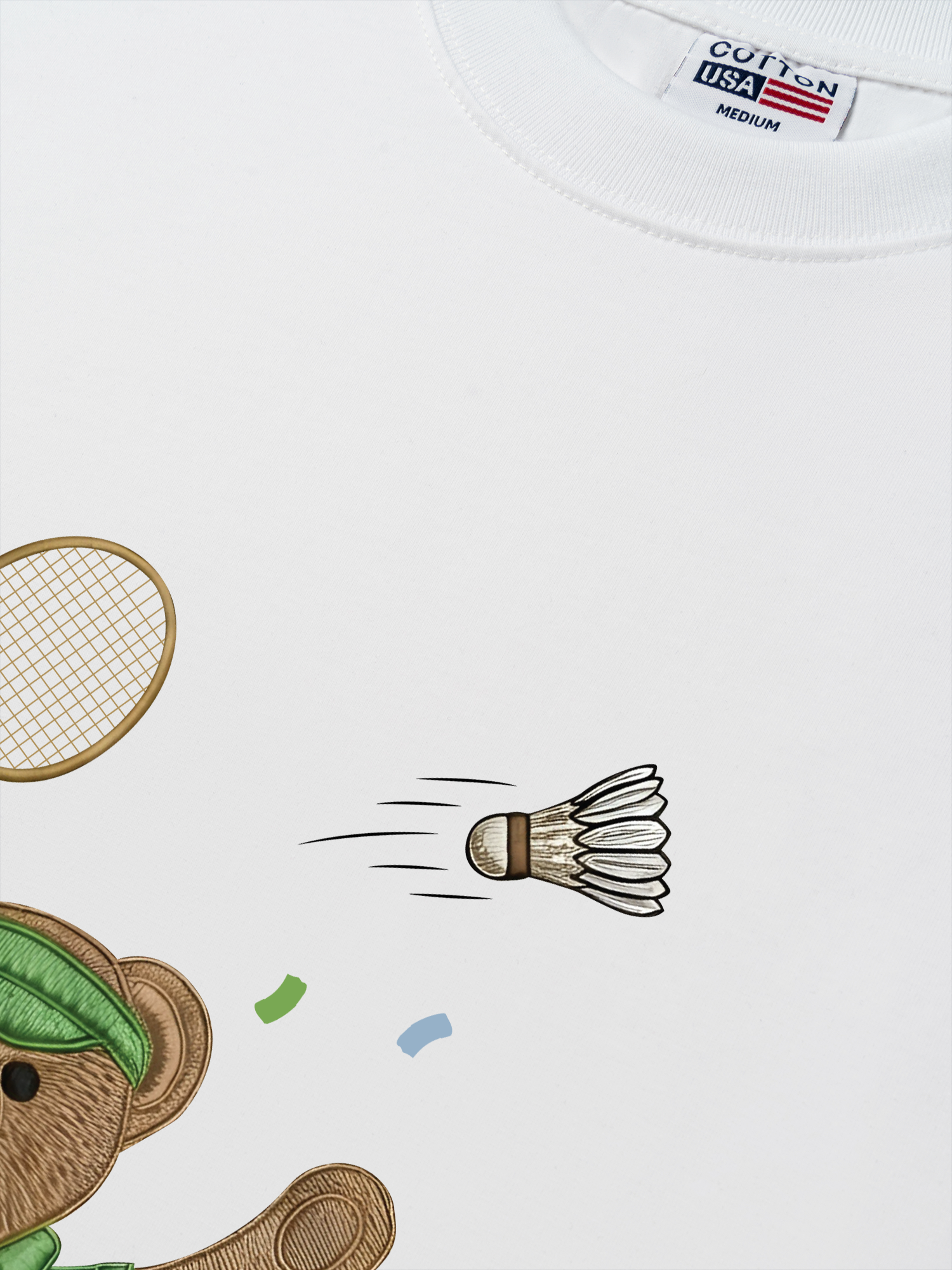 Áo Thun Relaxed Fit Badminton Bear Player