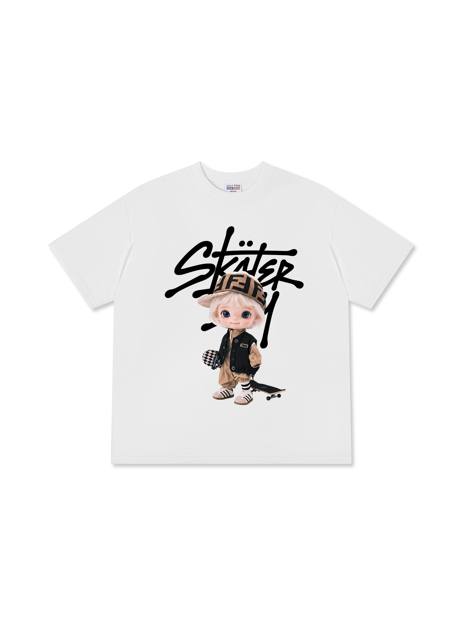 Áo Thun Relaxed Fit Cute Gang Skater Boy