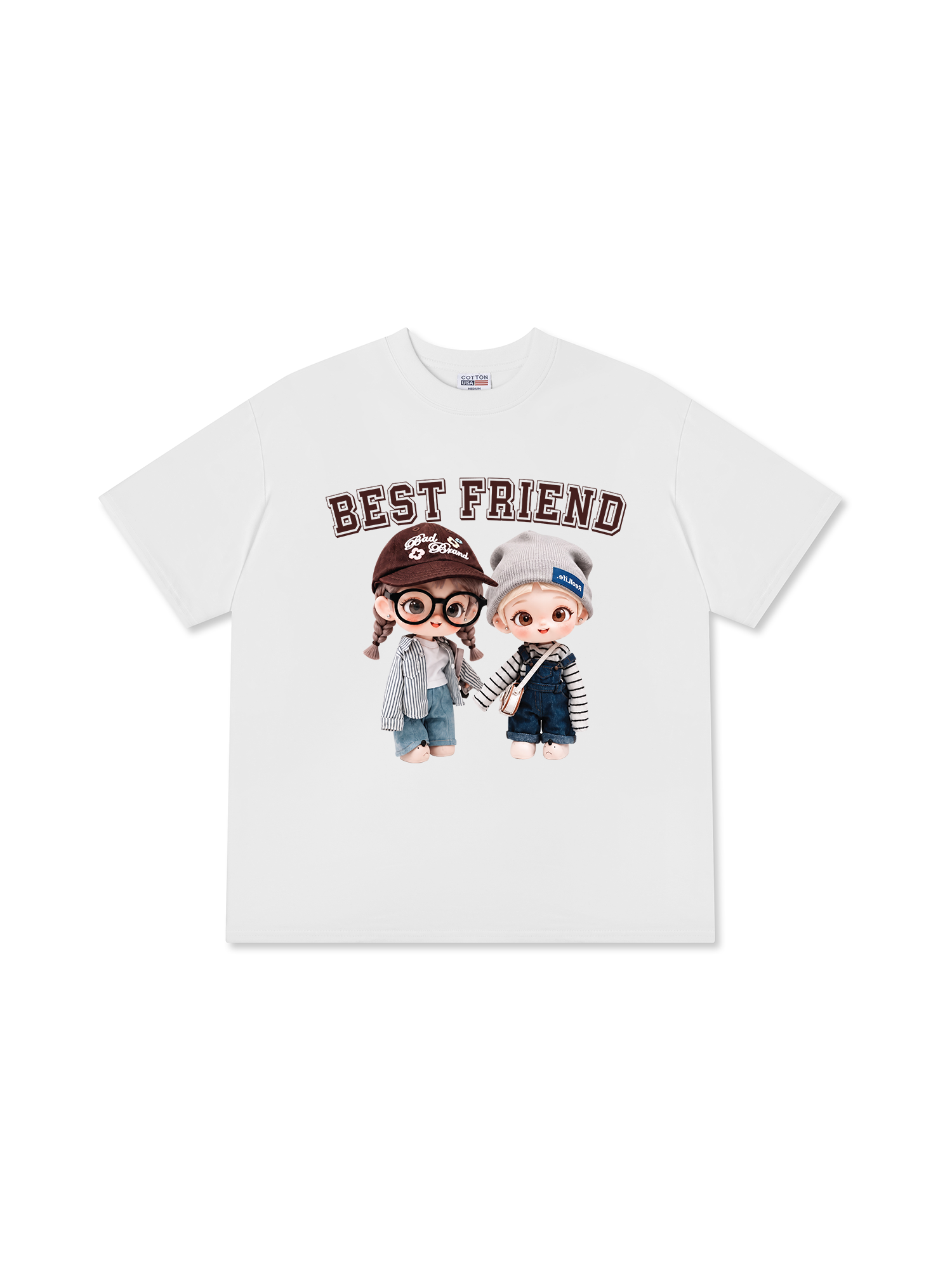 Áo Thun Relaxed Fit Cute Gang Best Friend