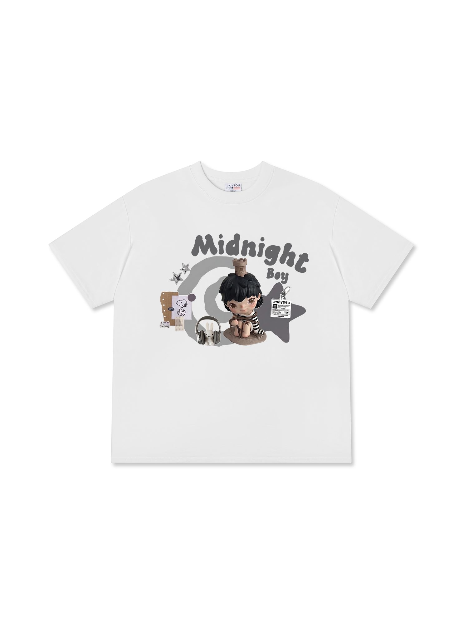 Áo Thun Relaxed Fit Cute Gang Mightnight Boy