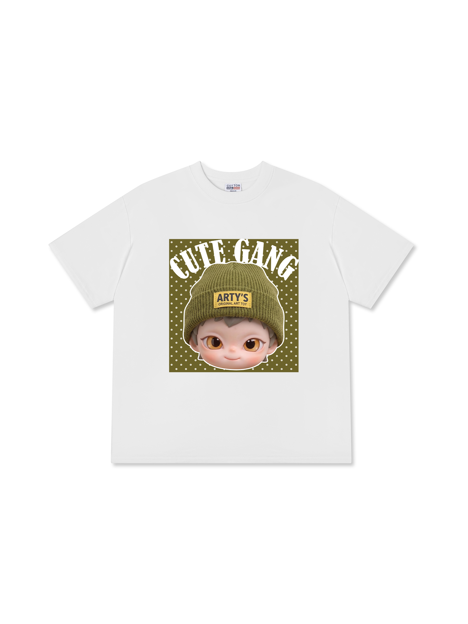 Áo Thun Relaxed Fit Cute Gang Green Dotty