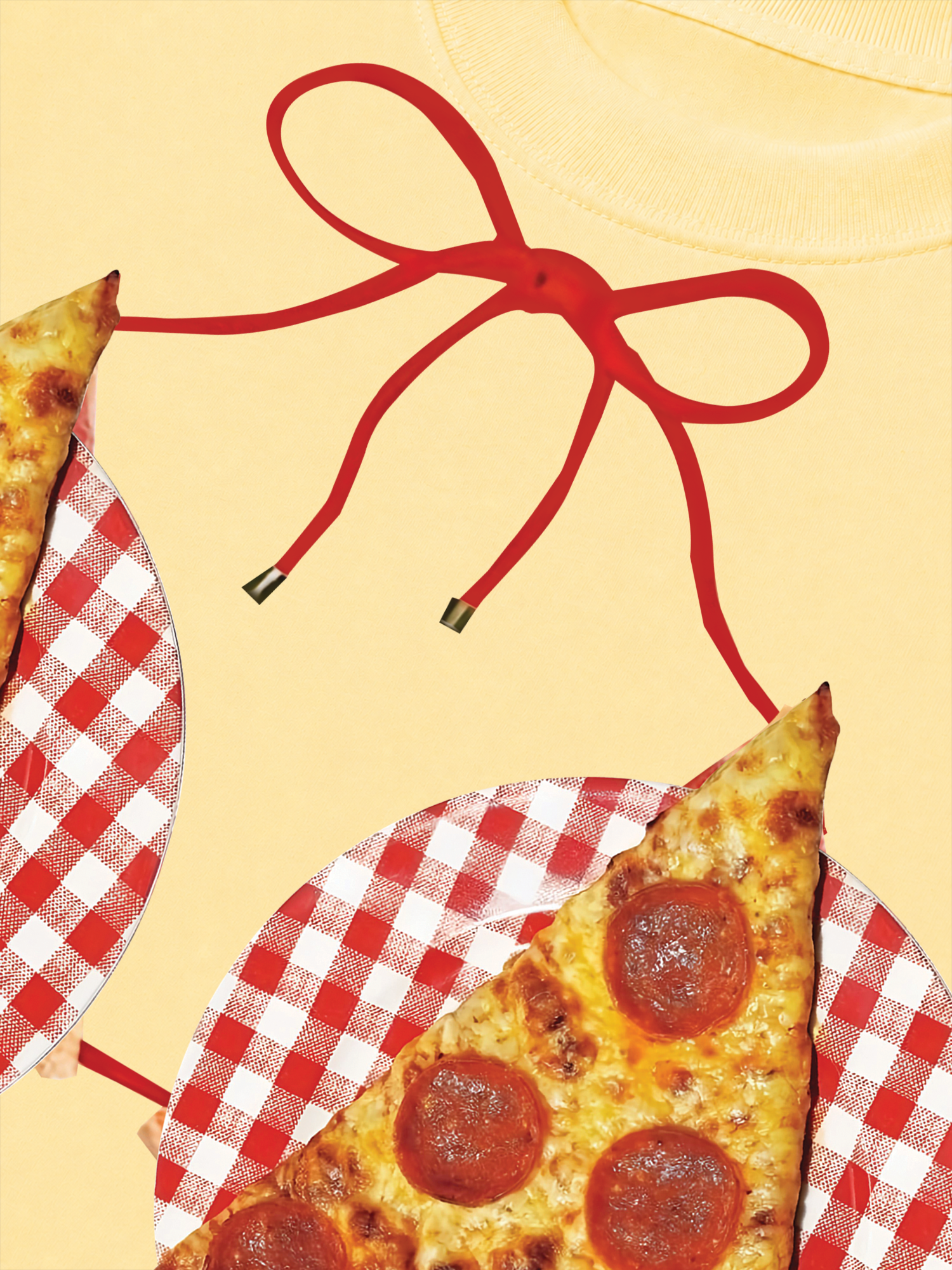 Áo Thun Relaxed Fit Yummy Mood Pizza Bikini