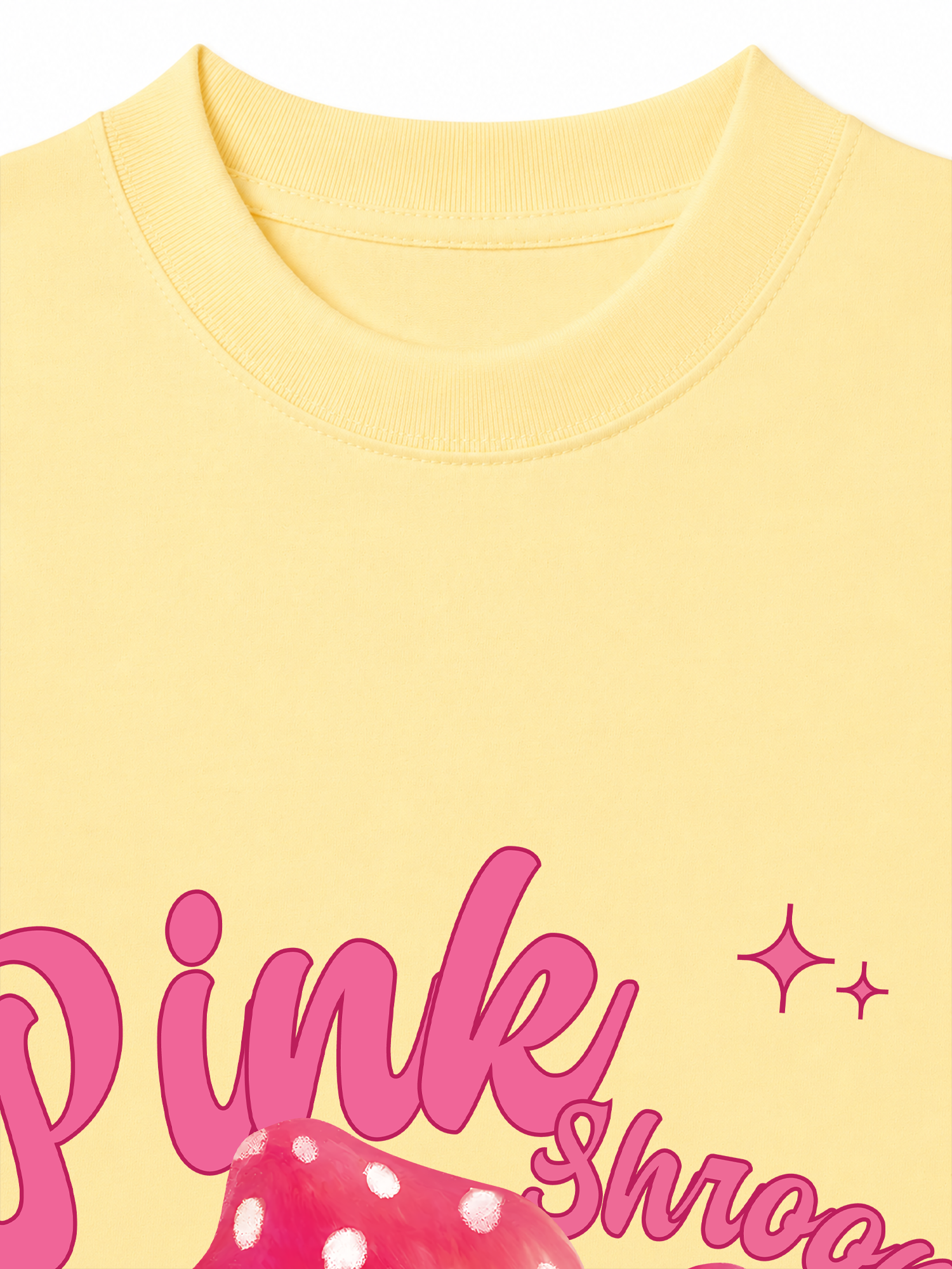 Áo Thun Relaxed Fit Tropical Pink Shrooms