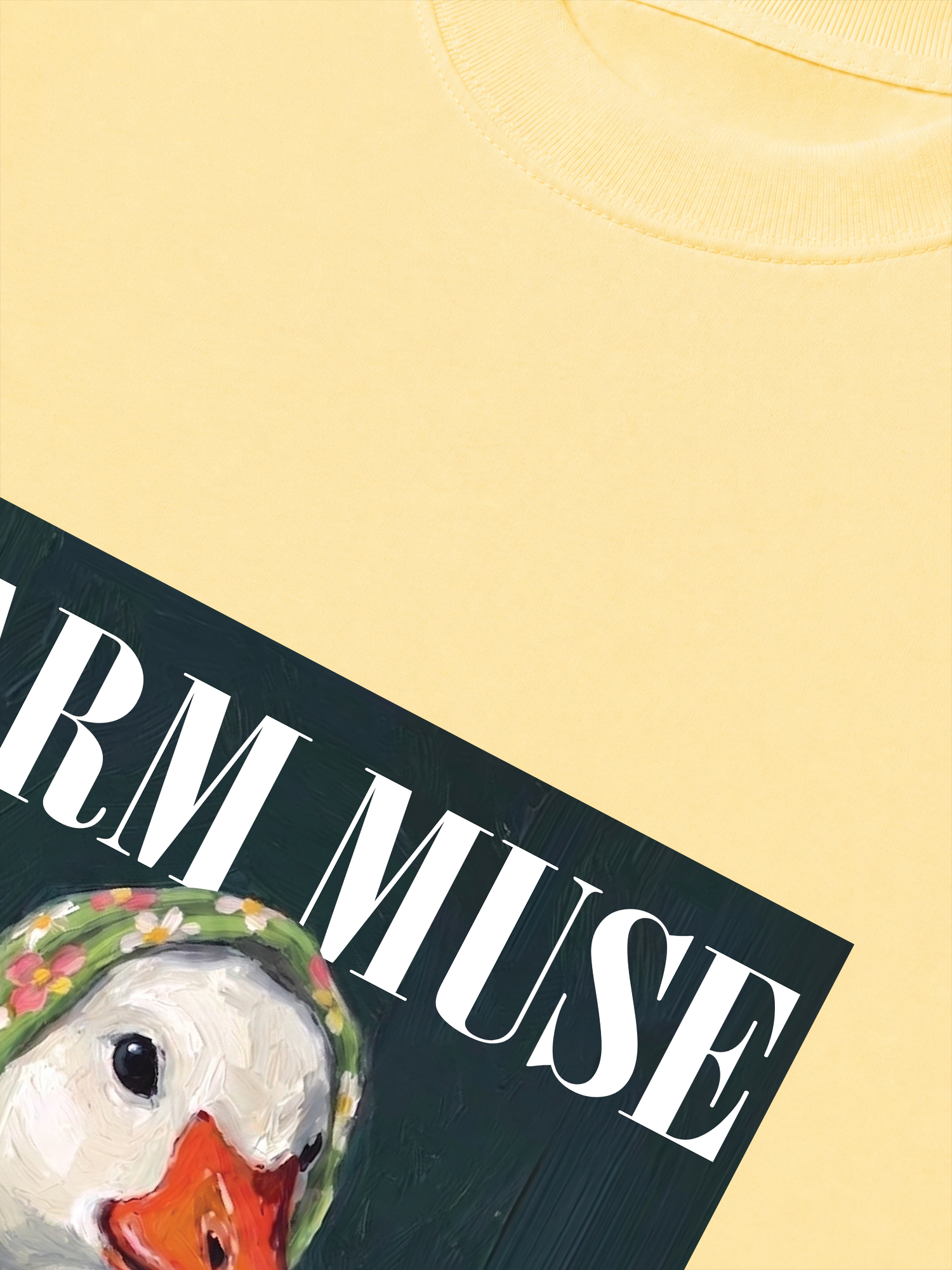Áo Thun Relaxed Fit Farm Muse White Duck
