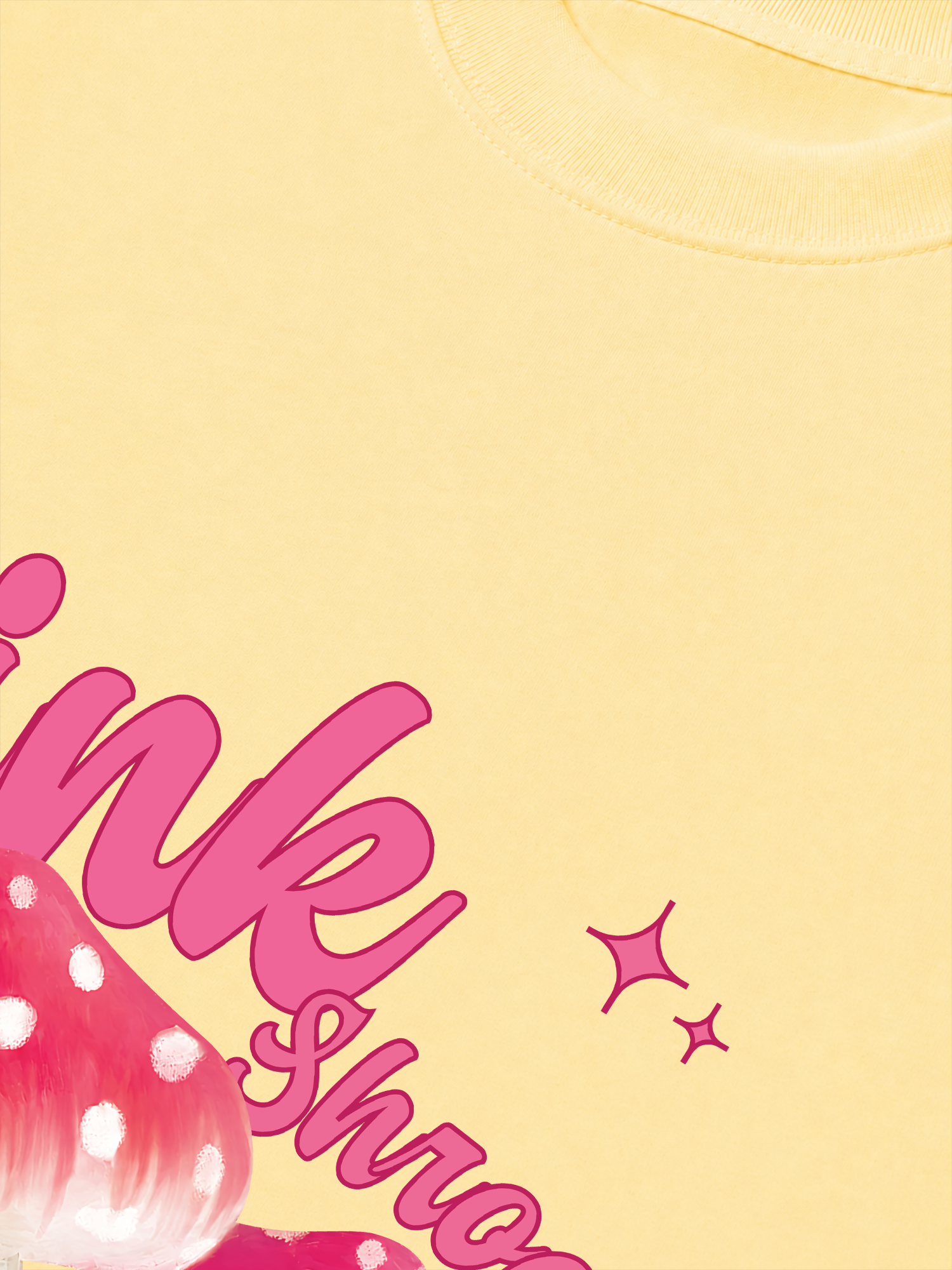 Áo Thun Relaxed Fit Tropical Pink Shrooms