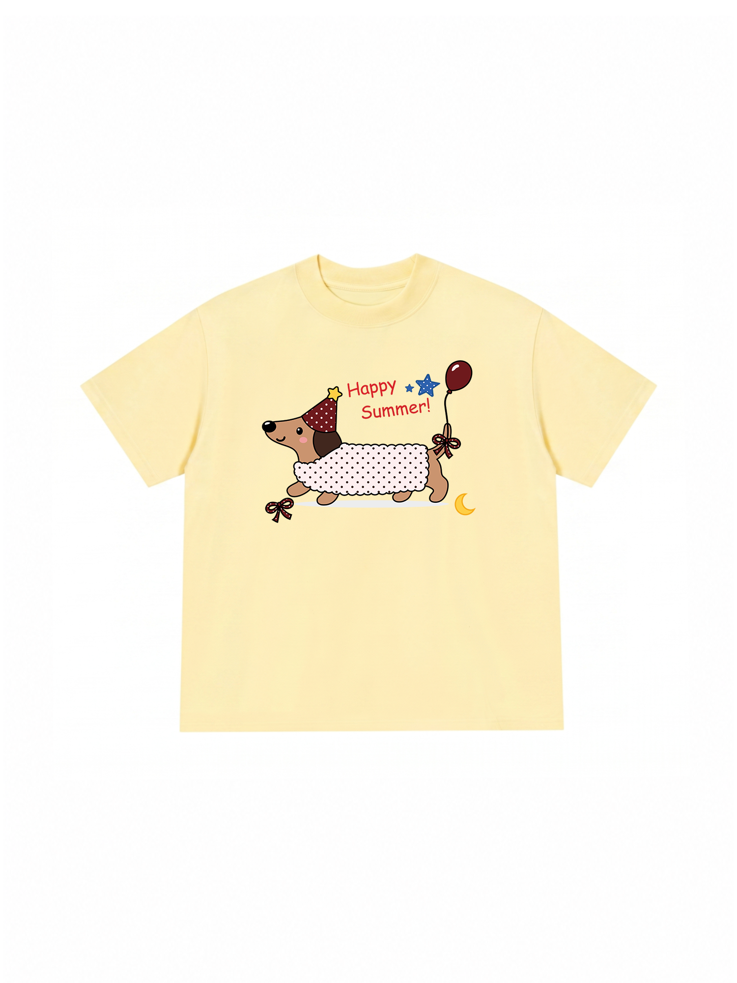 Áo Thun Relaxed Fit Dotty Mood Happy Summer Dog