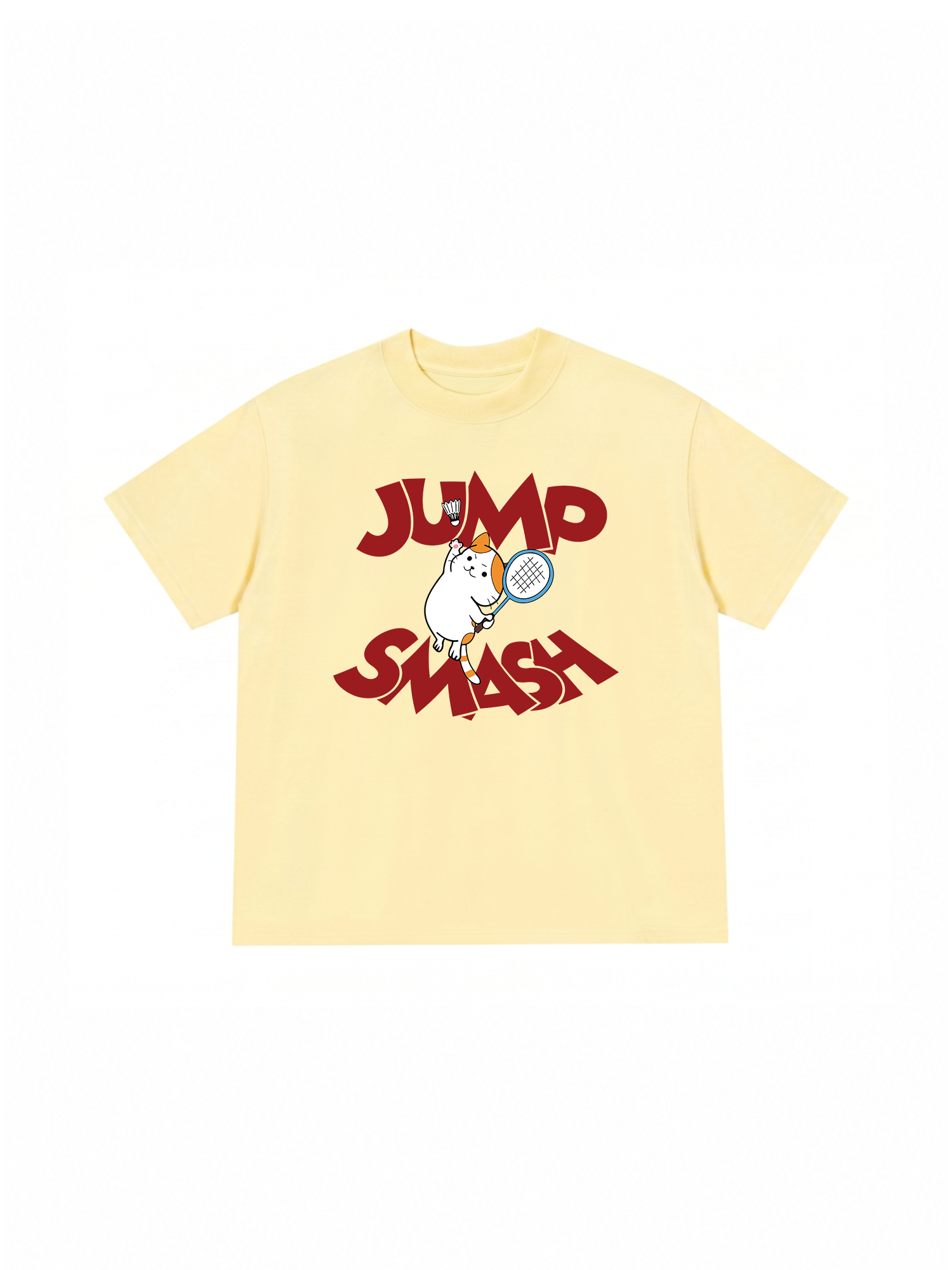 Áo Thun Relaxed Fit Badminton Cat Jump Smash