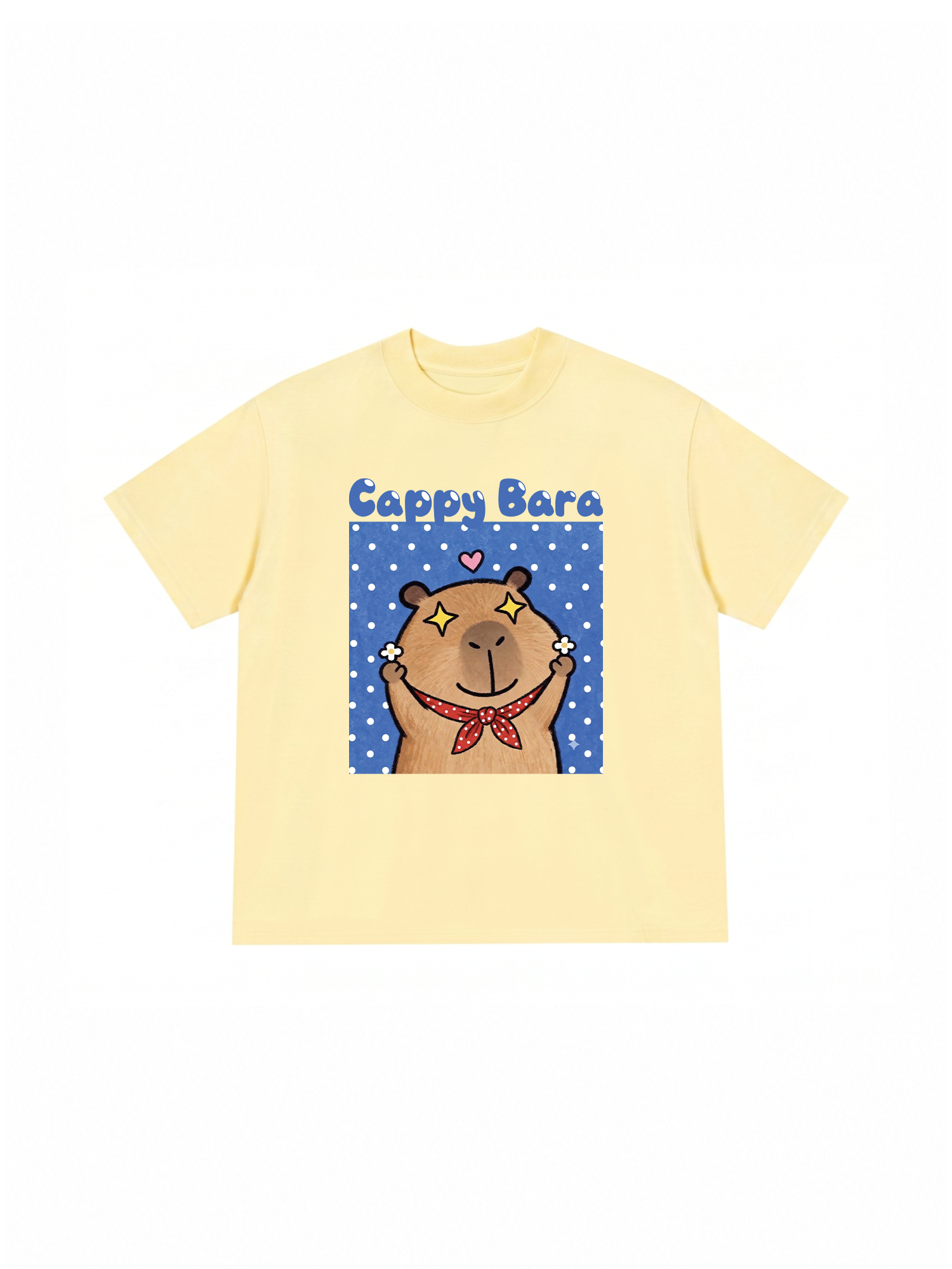 Áo Thun Relaxed Fit Farm Capy Bara Blue Background