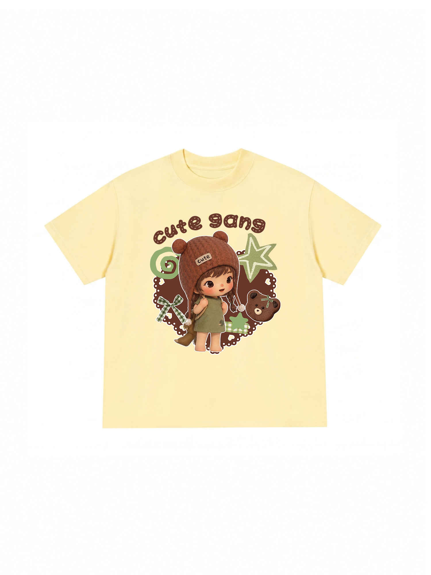 Áo Thun Relaxed Fit Cute Gang