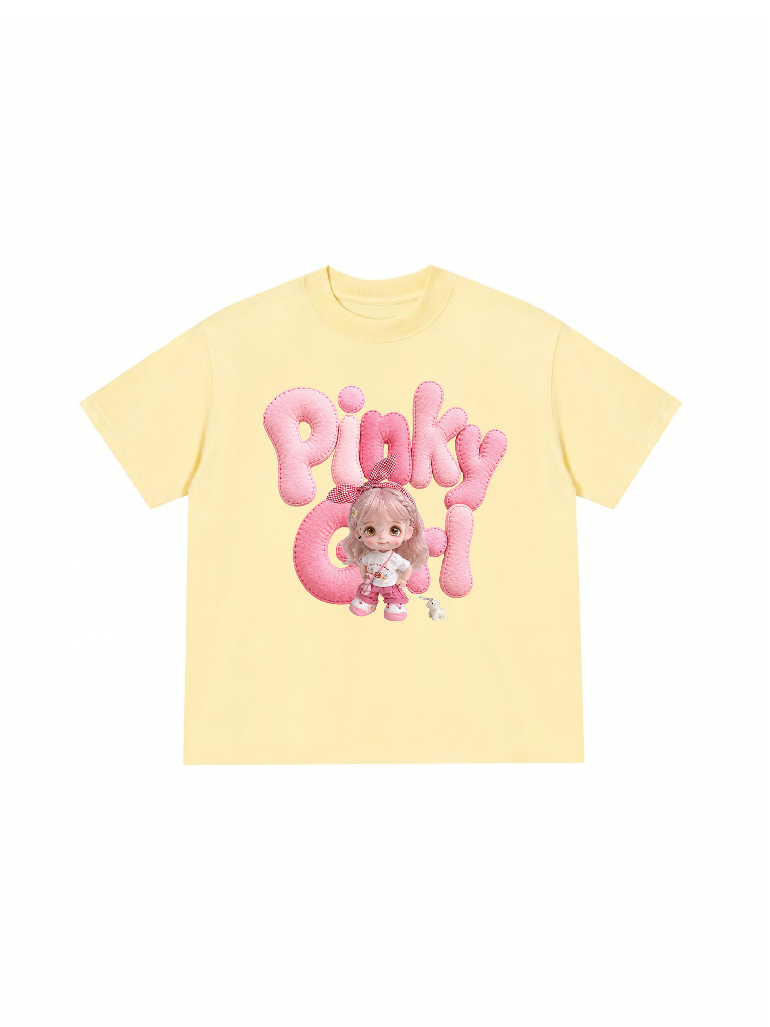 Áo Thun Relaxed Fit Cute Gang Pinky Girl