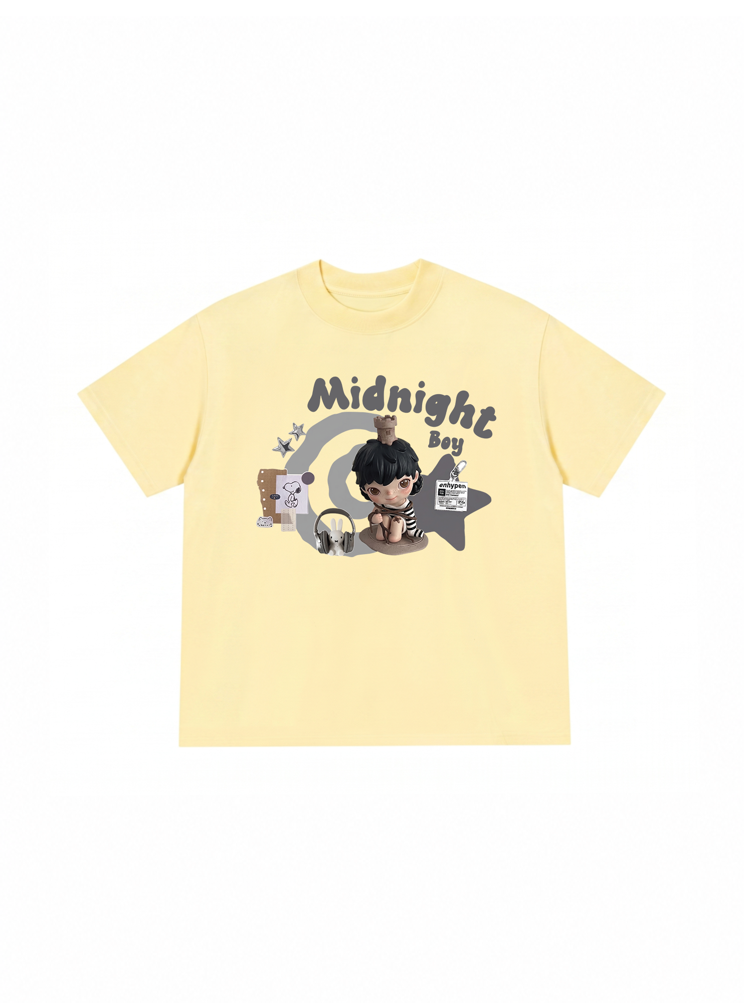 Áo Thun Relaxed Fit Cute Gang Mightnight Boy