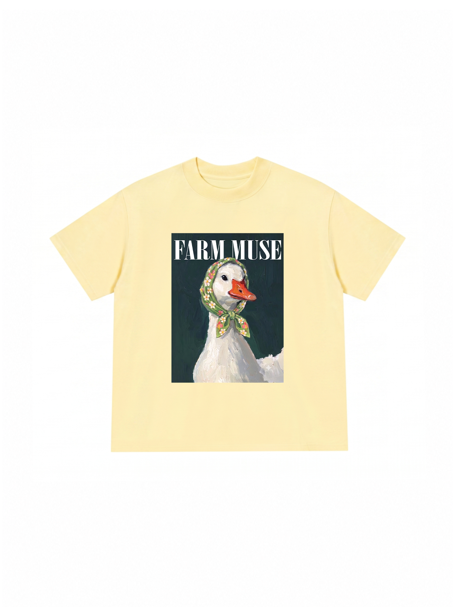 Áo Thun Relaxed Fit Farm Muse White Duck