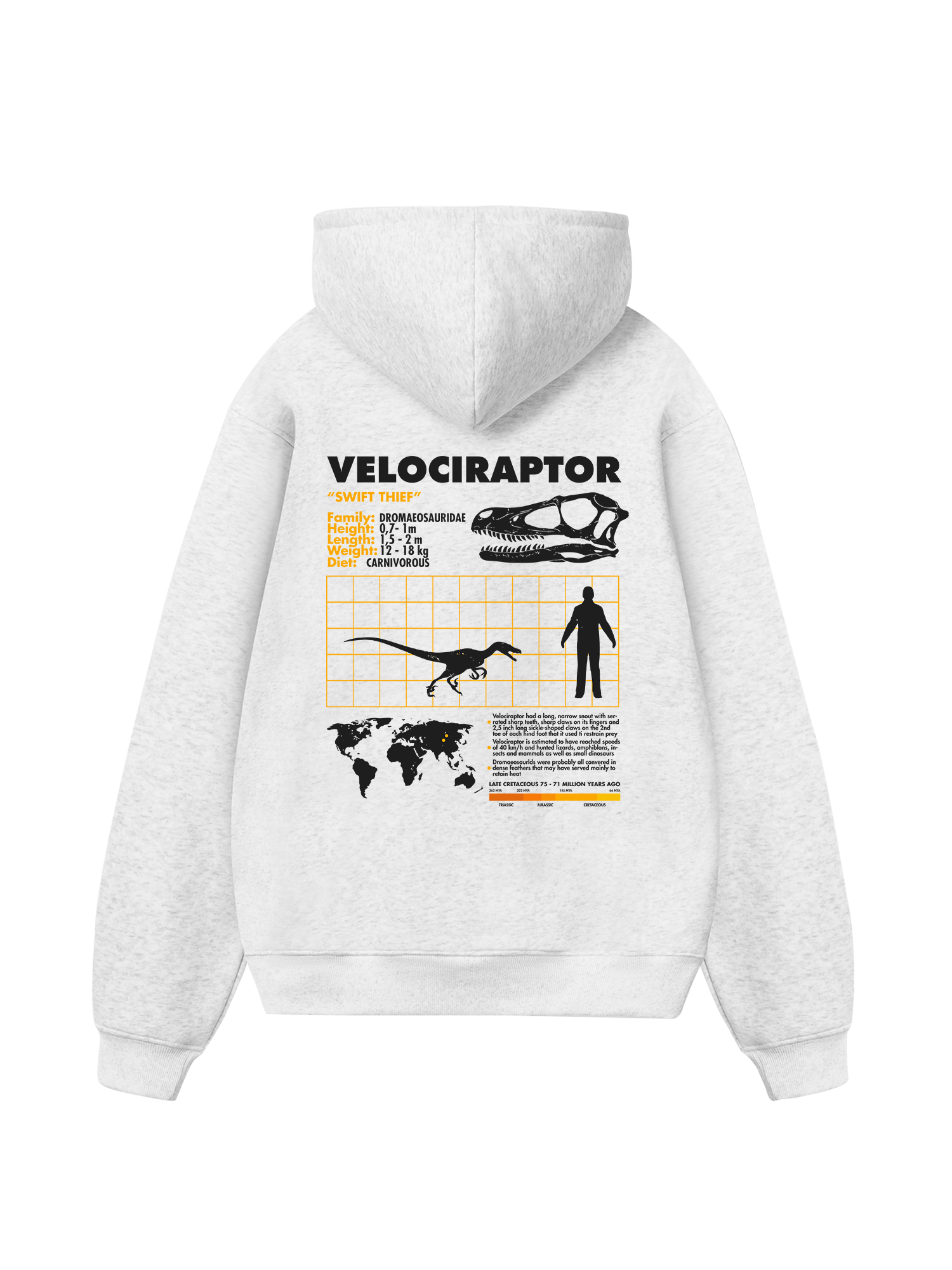 Wild Life Analysis Table Velociraptor Hoodie
