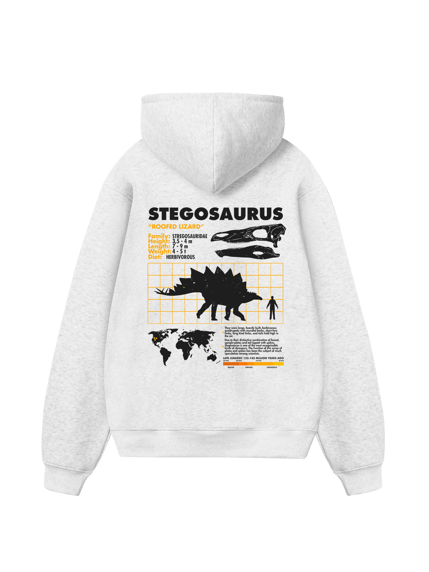 Wild Life Analysis Table Stegosaurus Hoodie