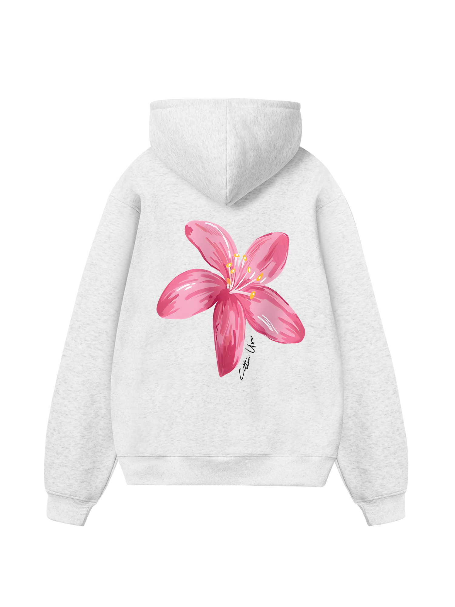 Floral Pink Flower Hoodie