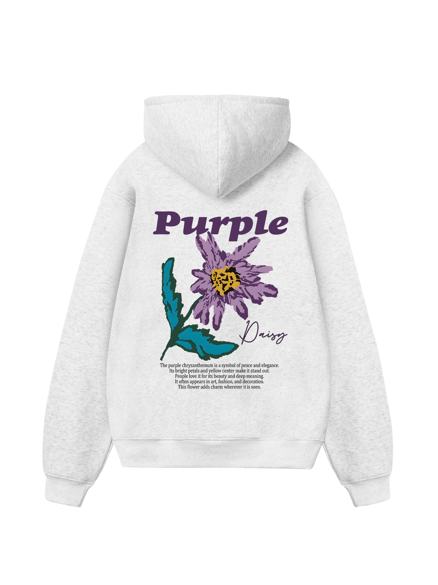 Floral Purple Daisy Hoodie