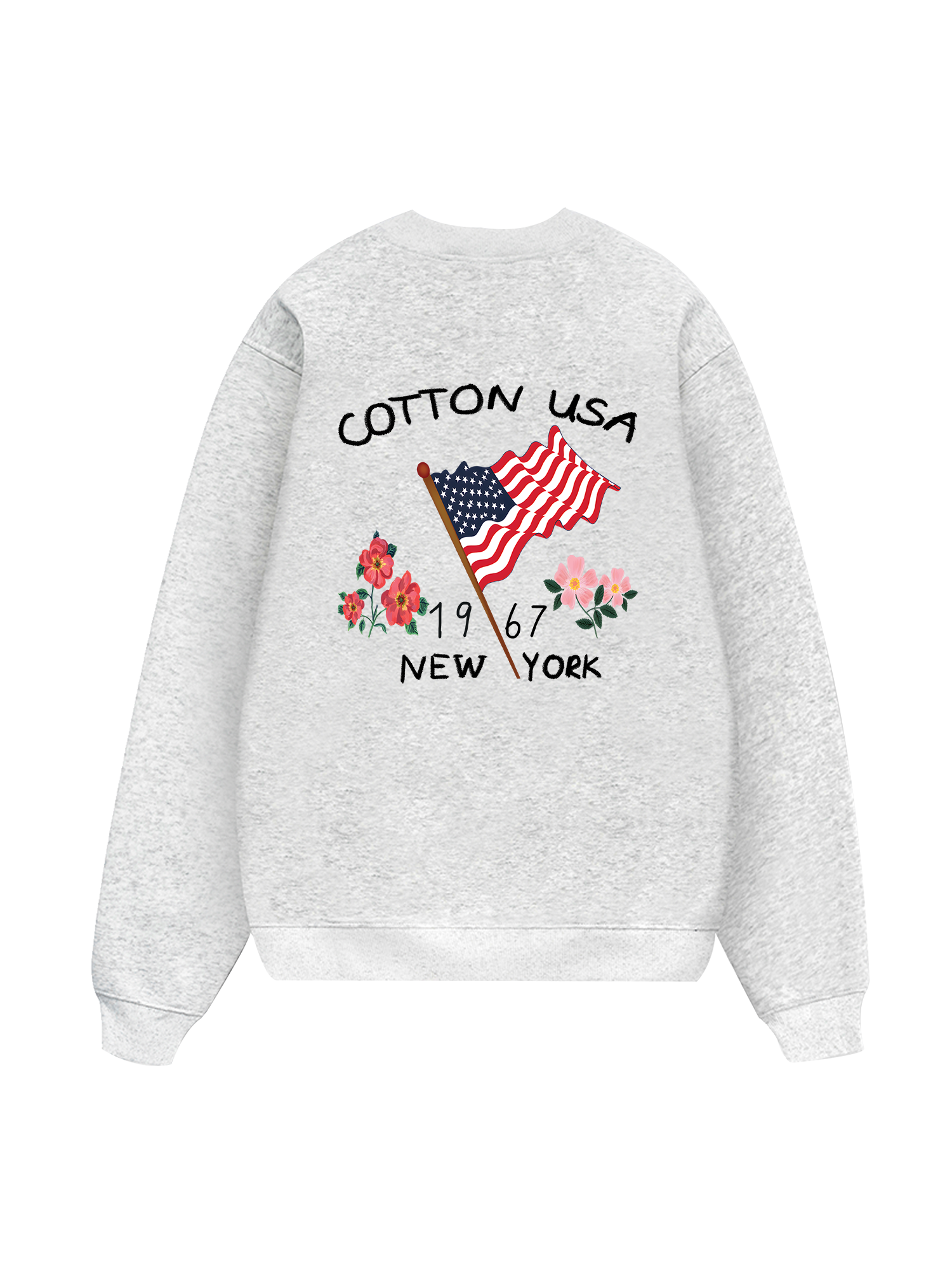 USA Floral Cotton Usa Sweater