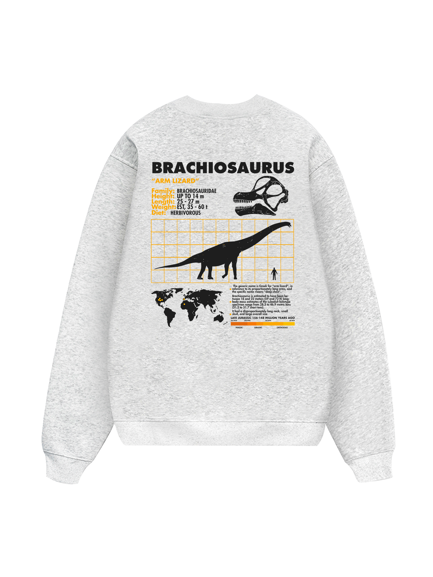 Wild Life Analysis Table Brachiosaurus Sweater