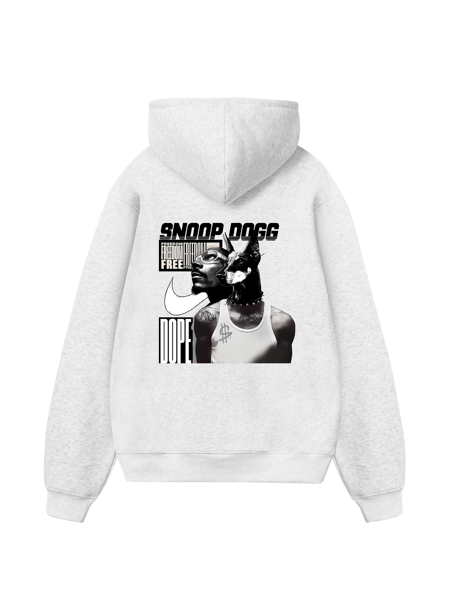 Rapper Black And White Snoop Dog Hoodie