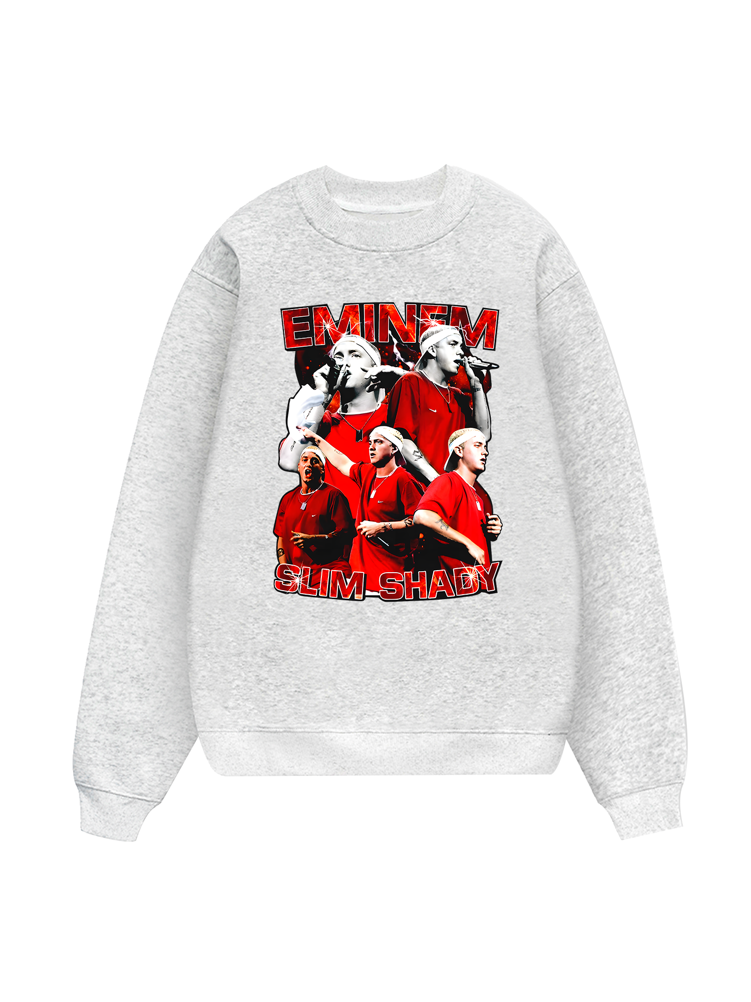 Rapper Eminem Red Flames Sweater