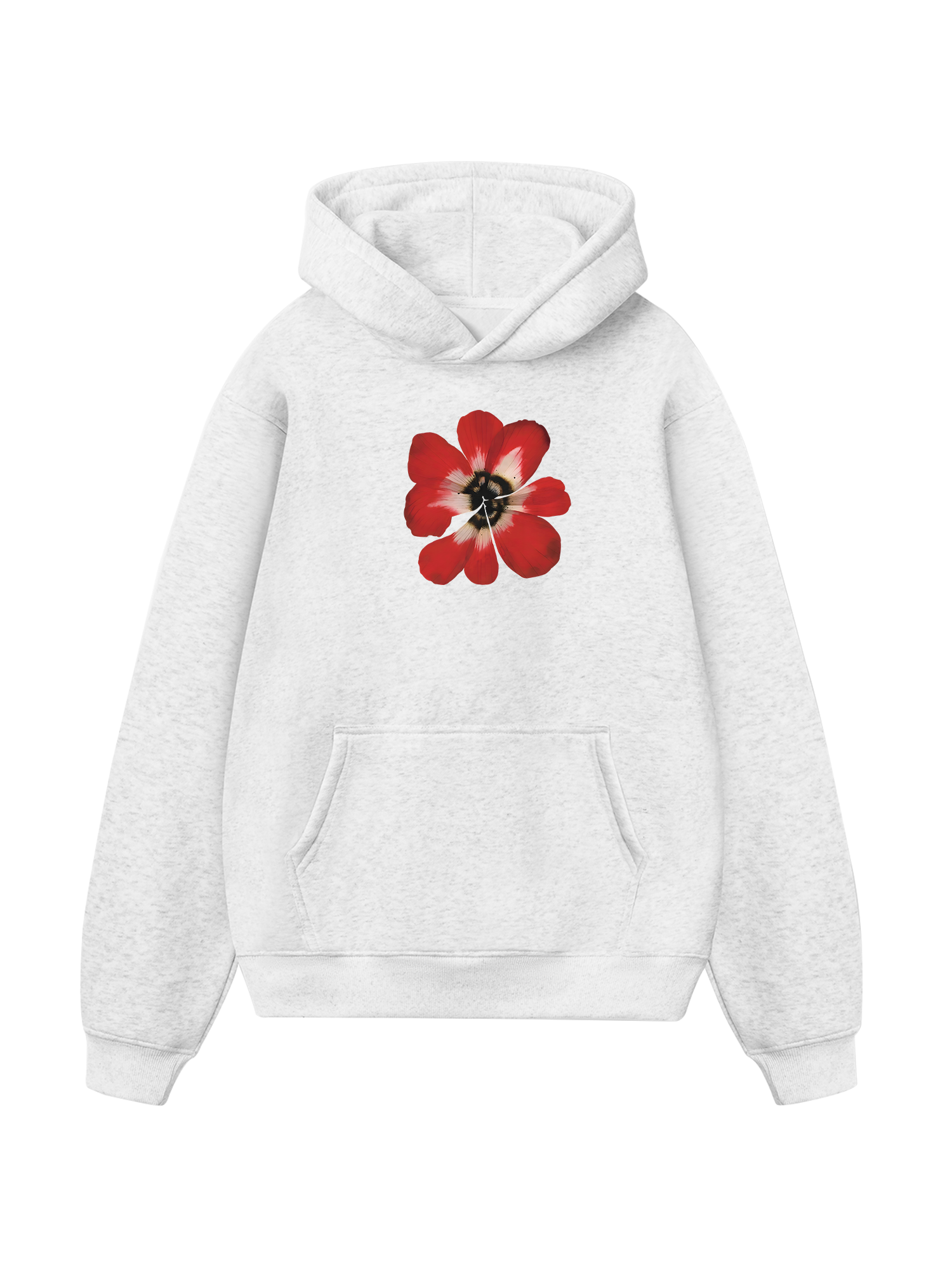 Floral Red Flower Hoodie