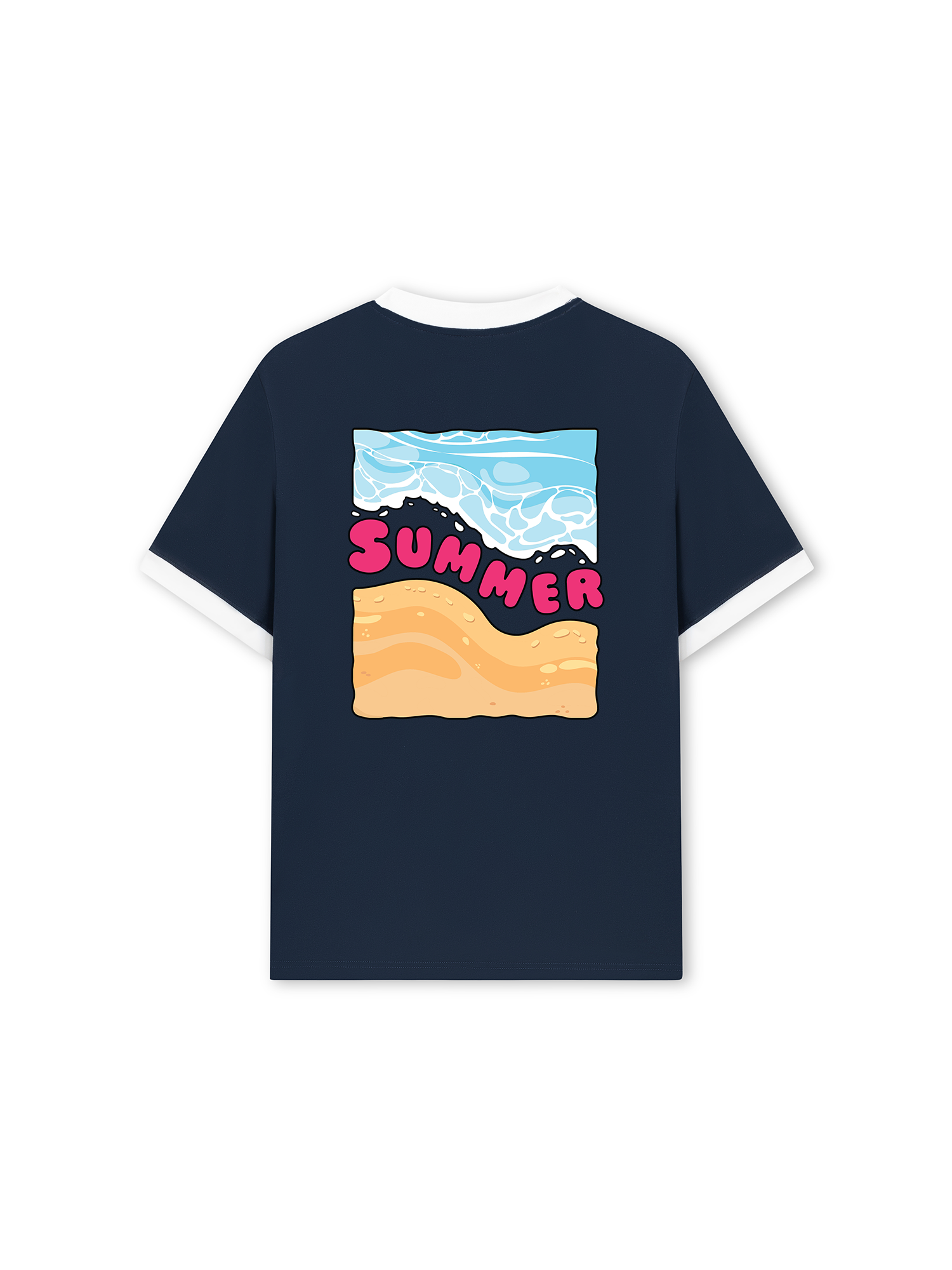 Áo Thun Ringer Relaxed Fit Tropical Summer Beach