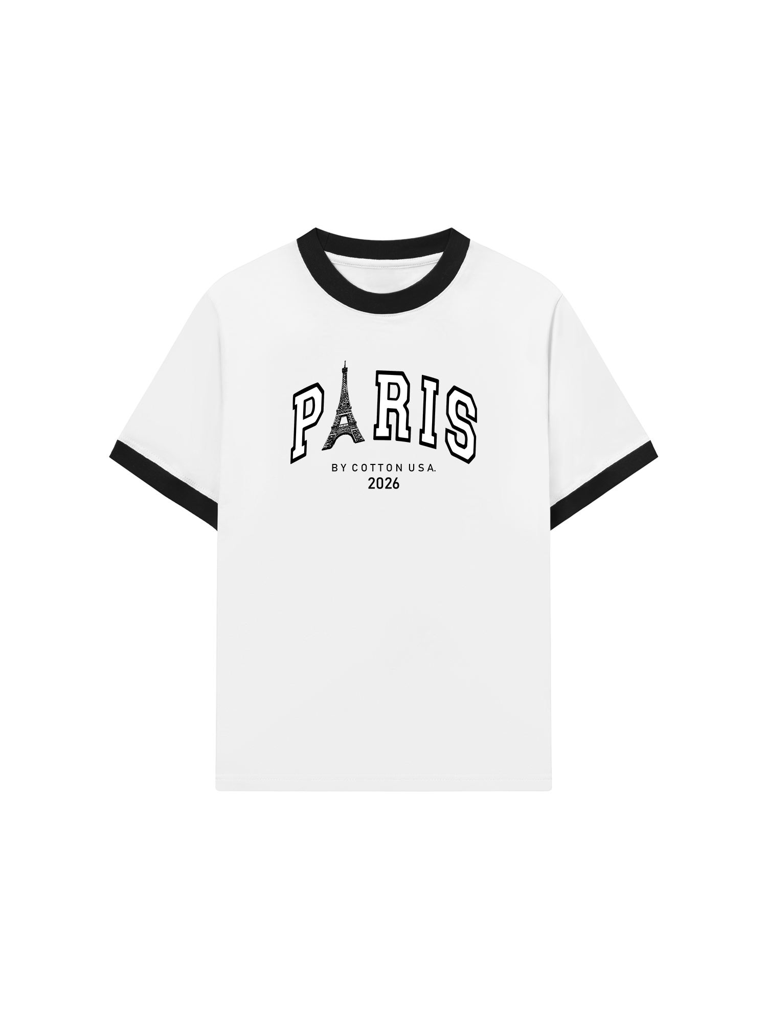 Áo Thun Ringer Relaxed Fit City Paris