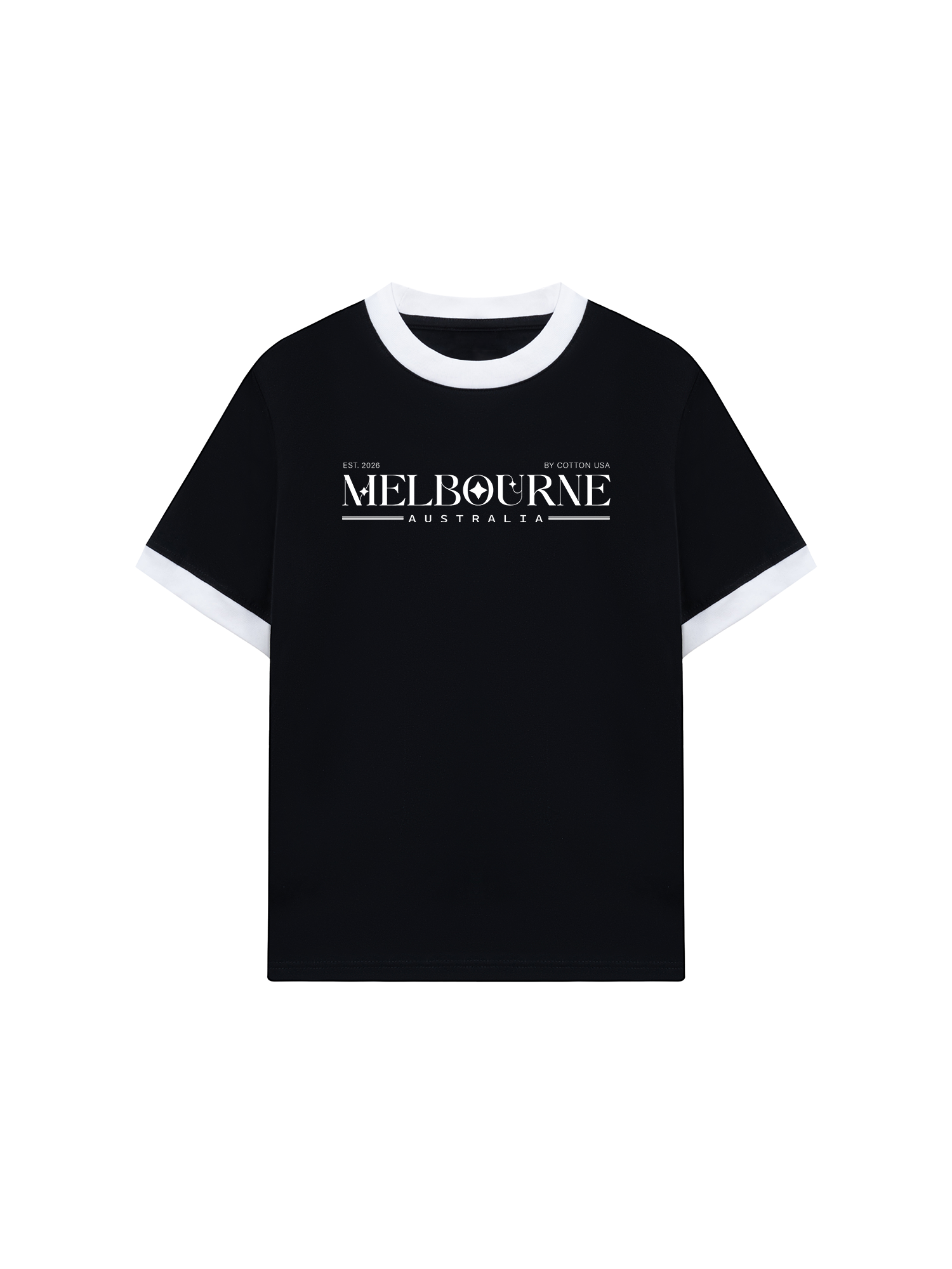 Áo Thun Ringer Relaxed Fit City Merbourne Australia