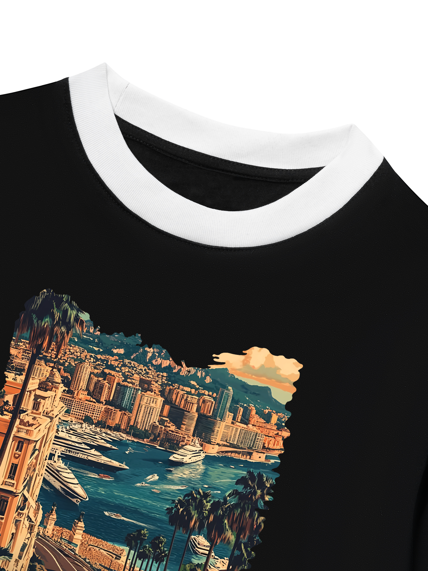 Áo Thun Ringer Relaxed Fit City Monaco